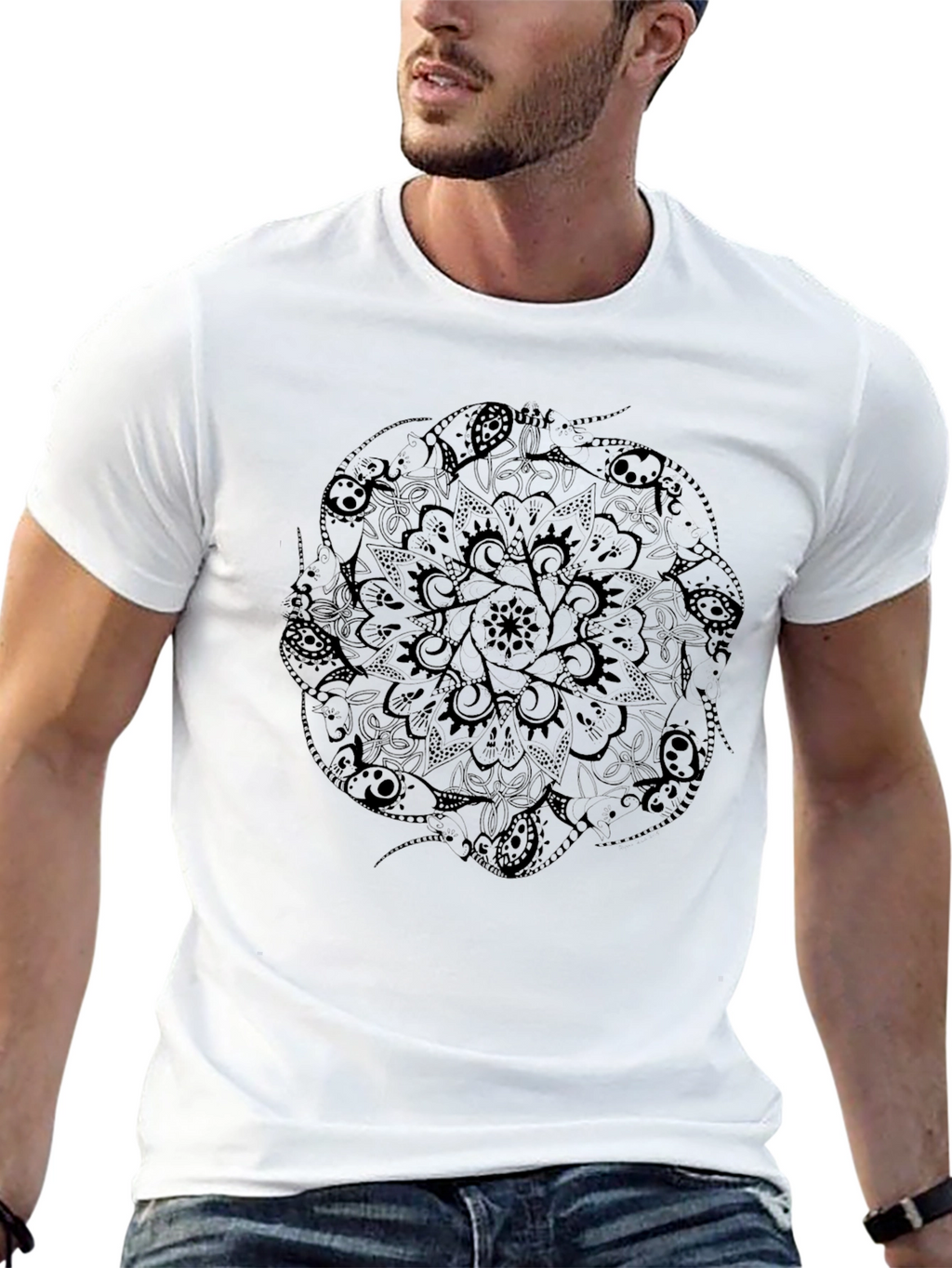 Black Mandala Graphic Tee