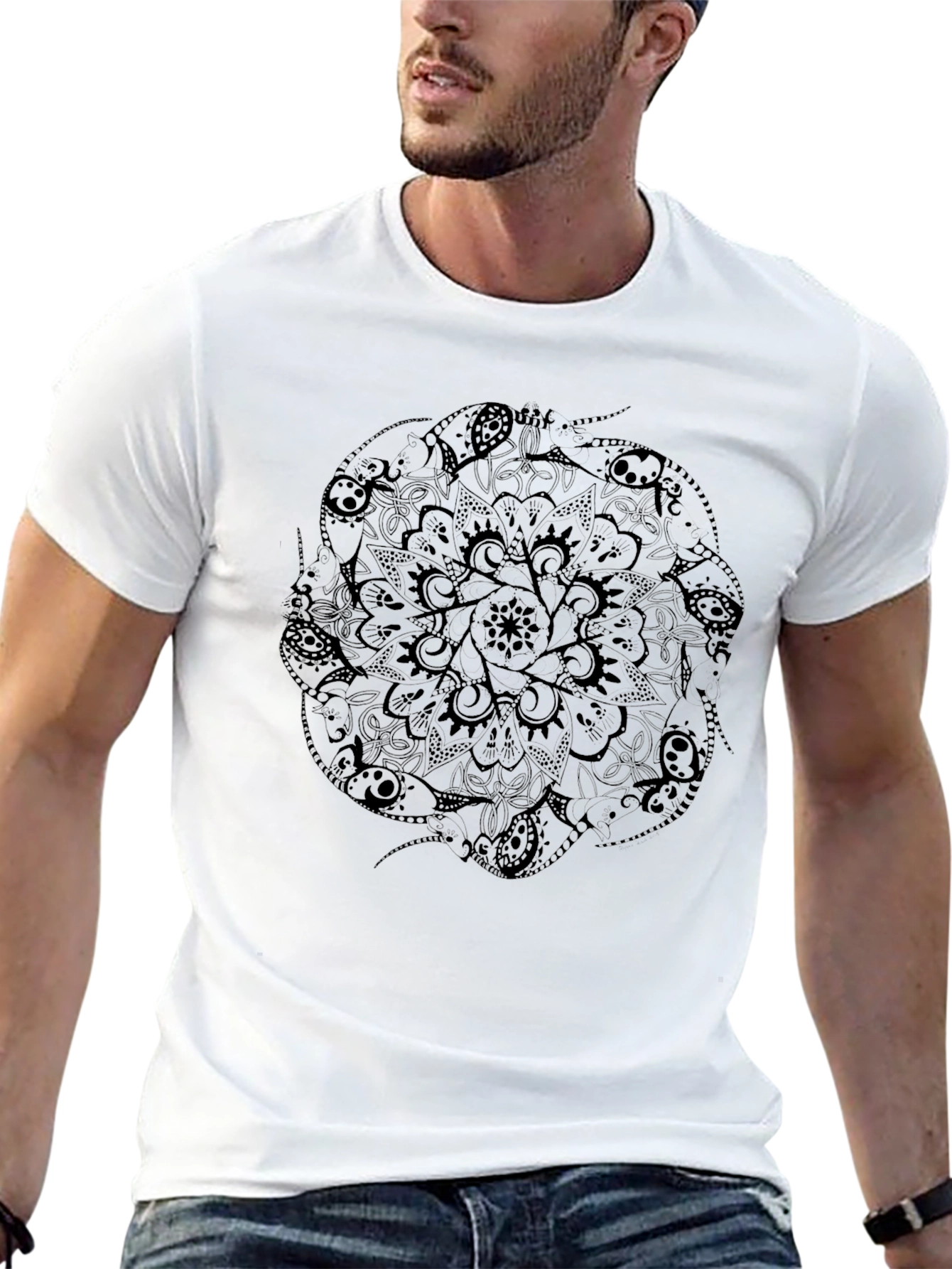 Black Mandala Graphic Tee