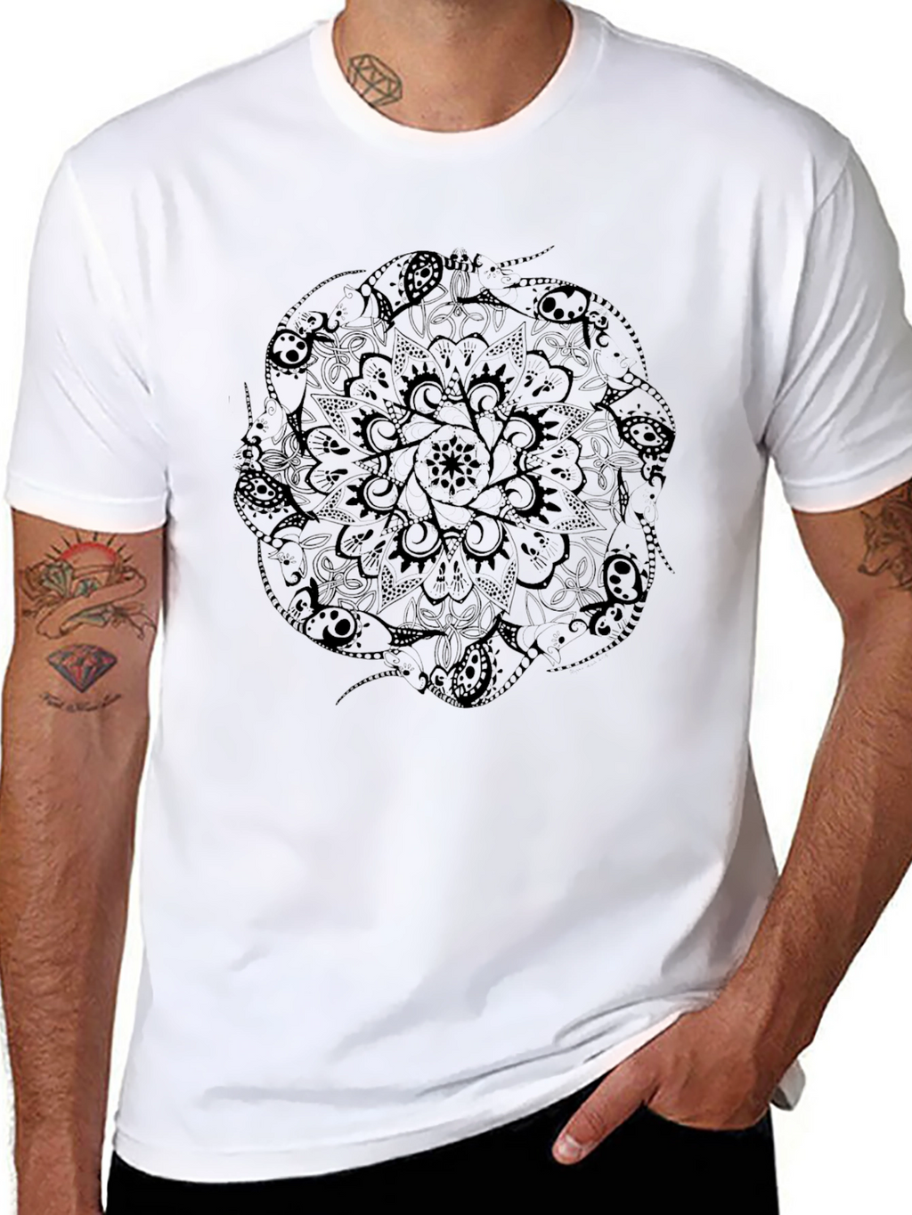 Black Mandala Graphic Tee