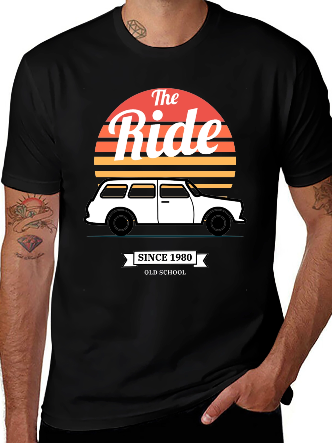 The Ride Since 1980 Old School Black T-Shirt