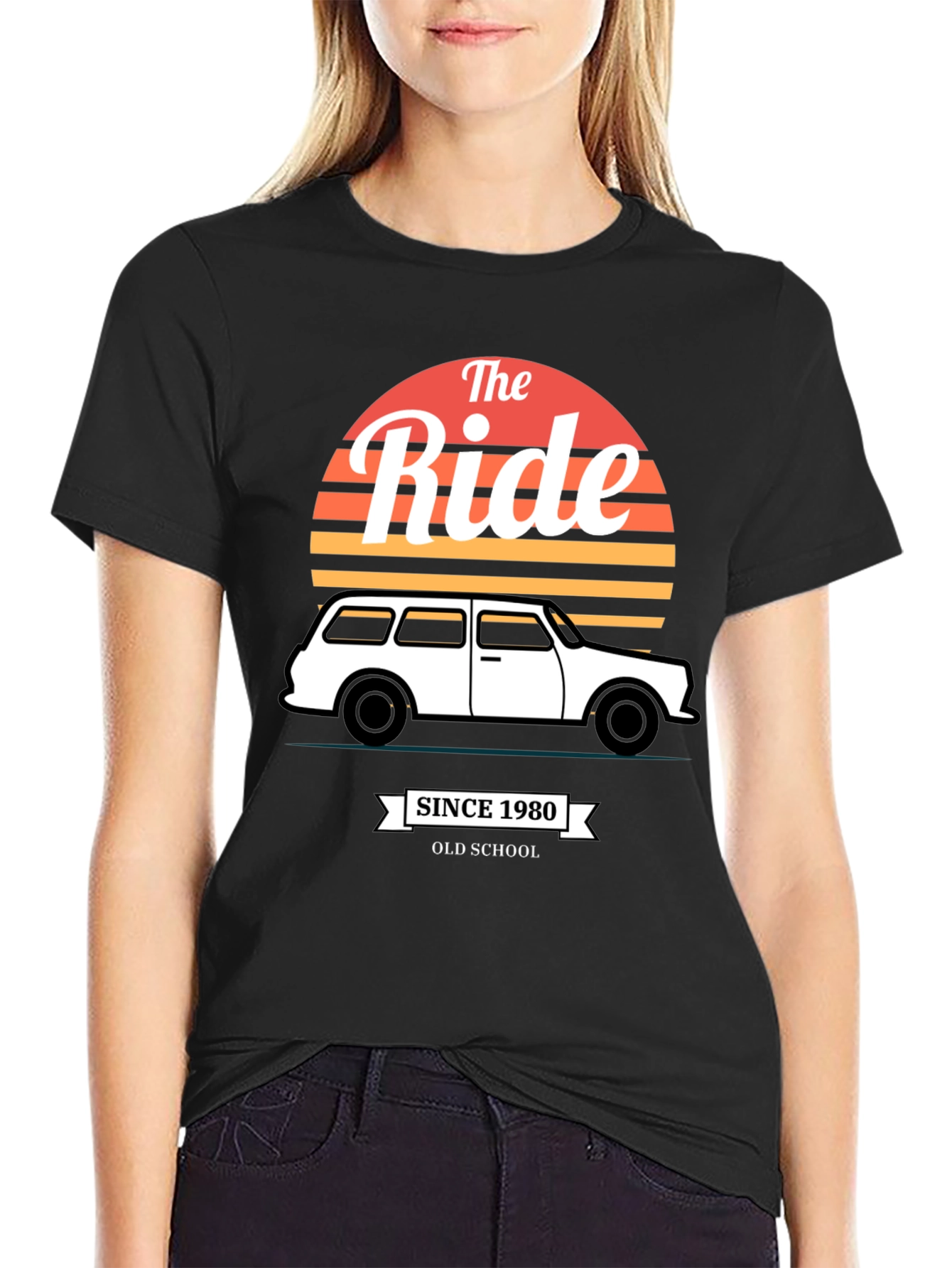 The Ride Since 1980 Old School Black T-Shirt