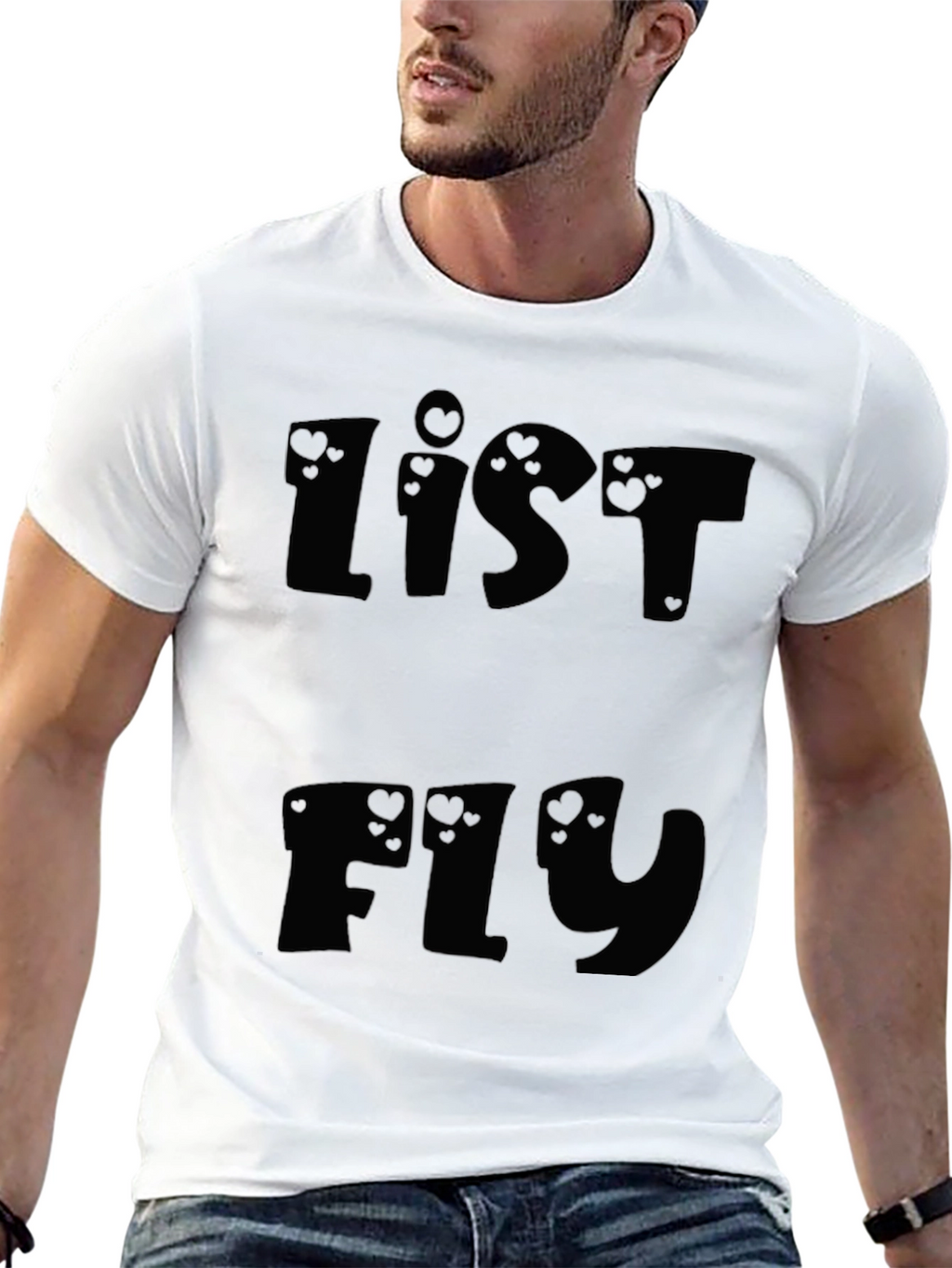 List Fly Black Graphic Tee