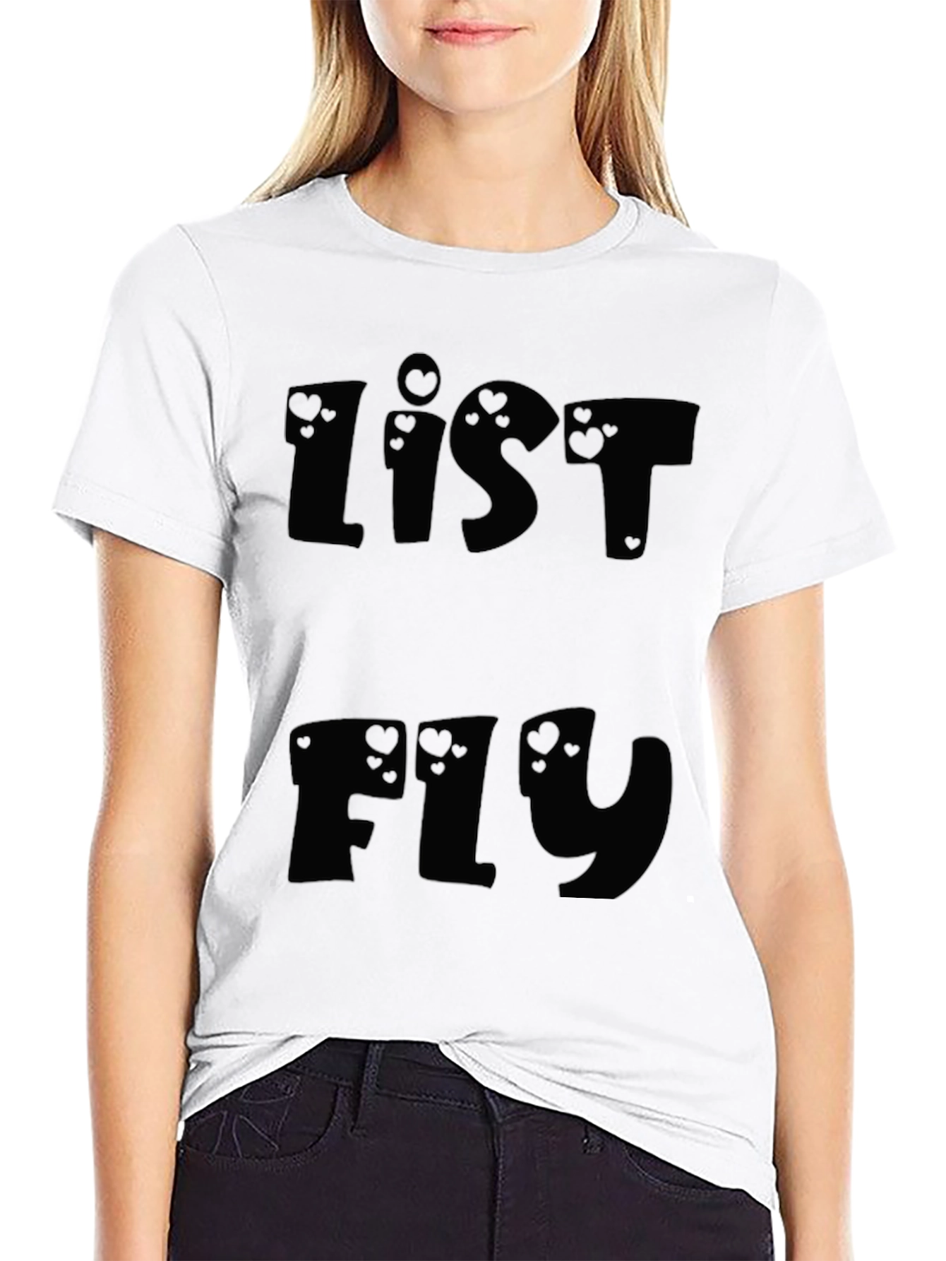 List Fly Black Graphic Tee