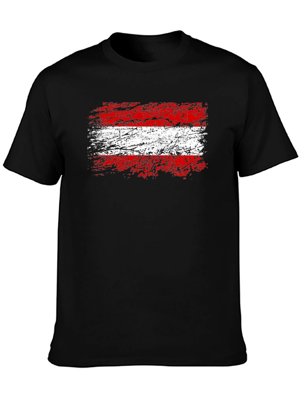 Austrian Flag Graphic T-Shirt - Grunge Style Austria Pride
