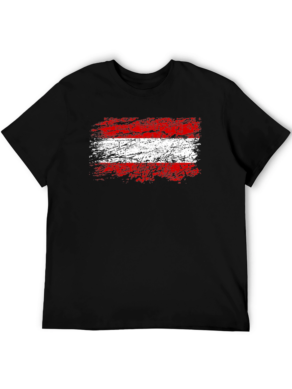 Austrian Flag Graphic T-Shirt - Grunge Style Austria Pride