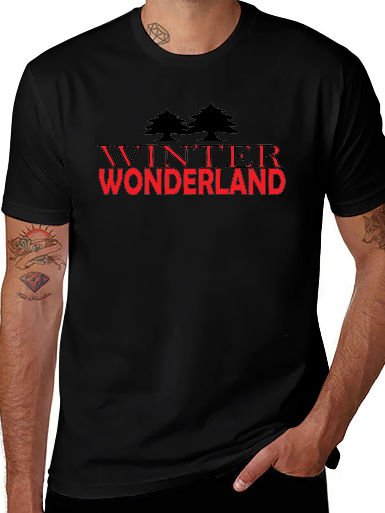 Winter Wonderland Graphic Tee - Black