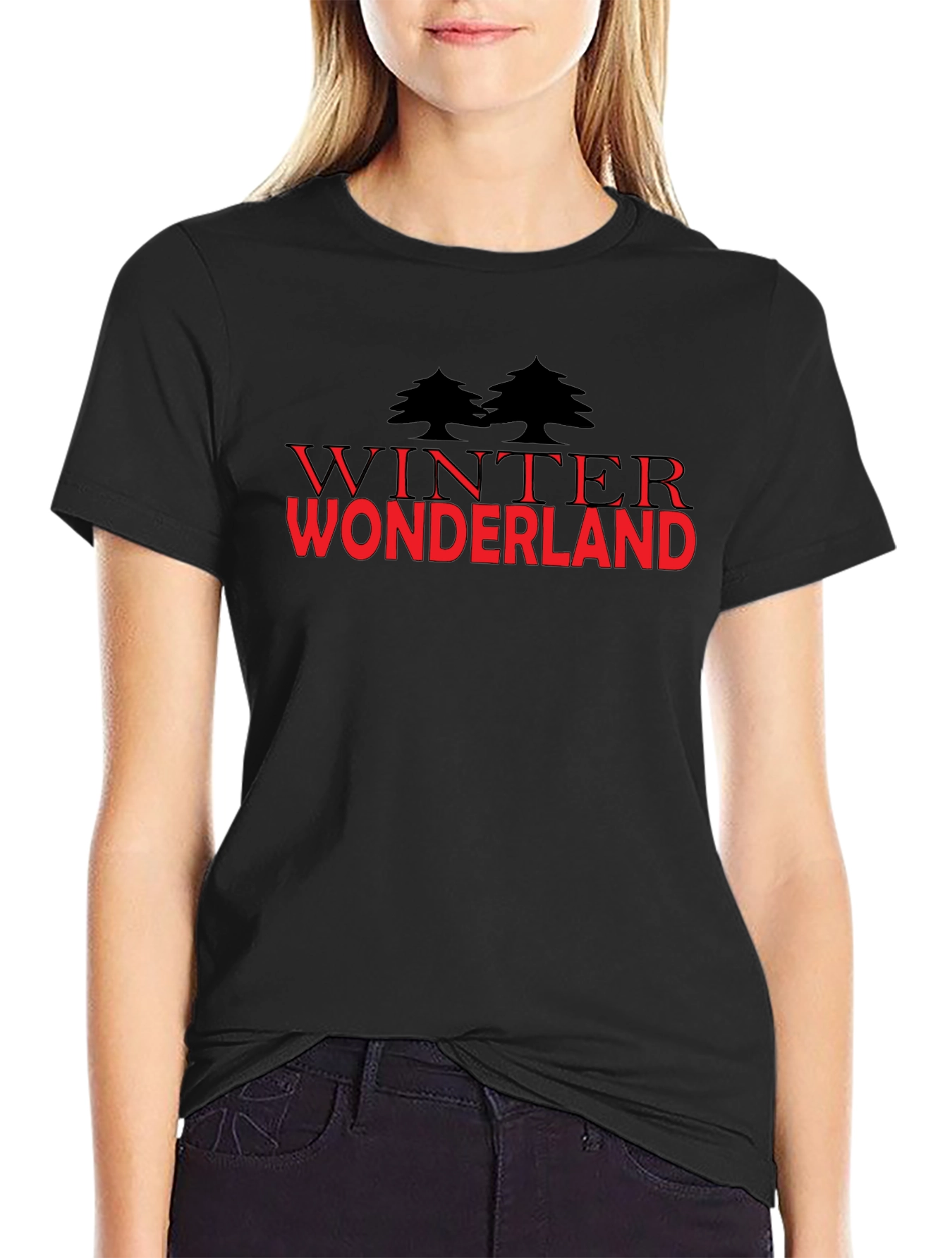 Winter Wonderland Graphic Tee - Black