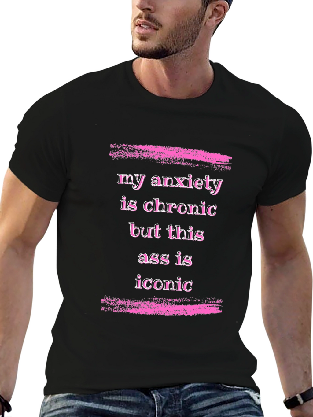 Anxiety is Chronic Funny Graphic T-Shirt