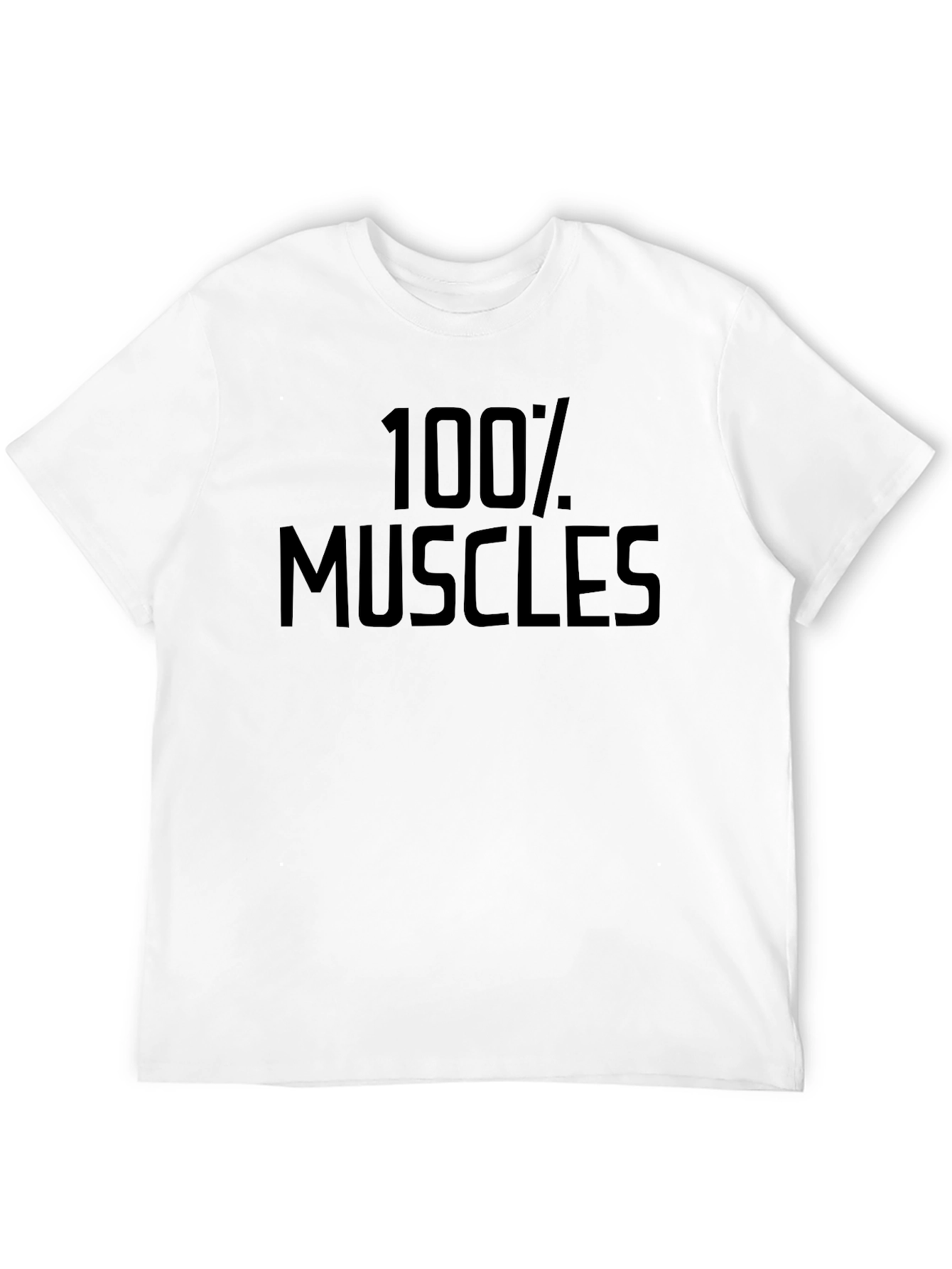 100% Muscles Graphic Tee - Black Gym Shirt
