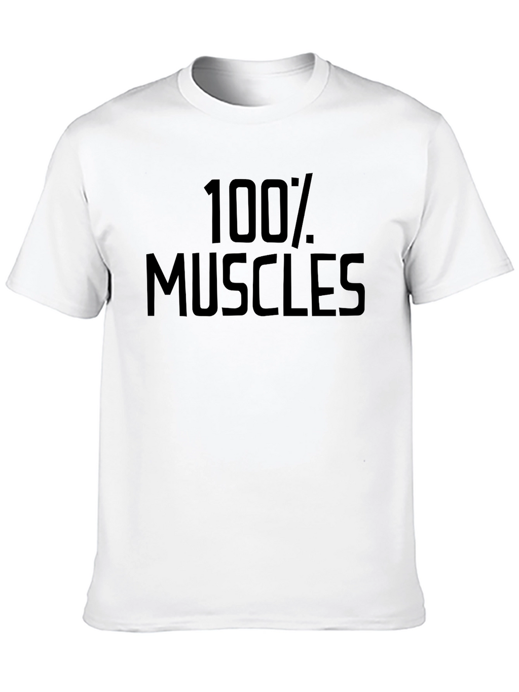 100% Muscles Graphic Tee - Black Gym Shirt