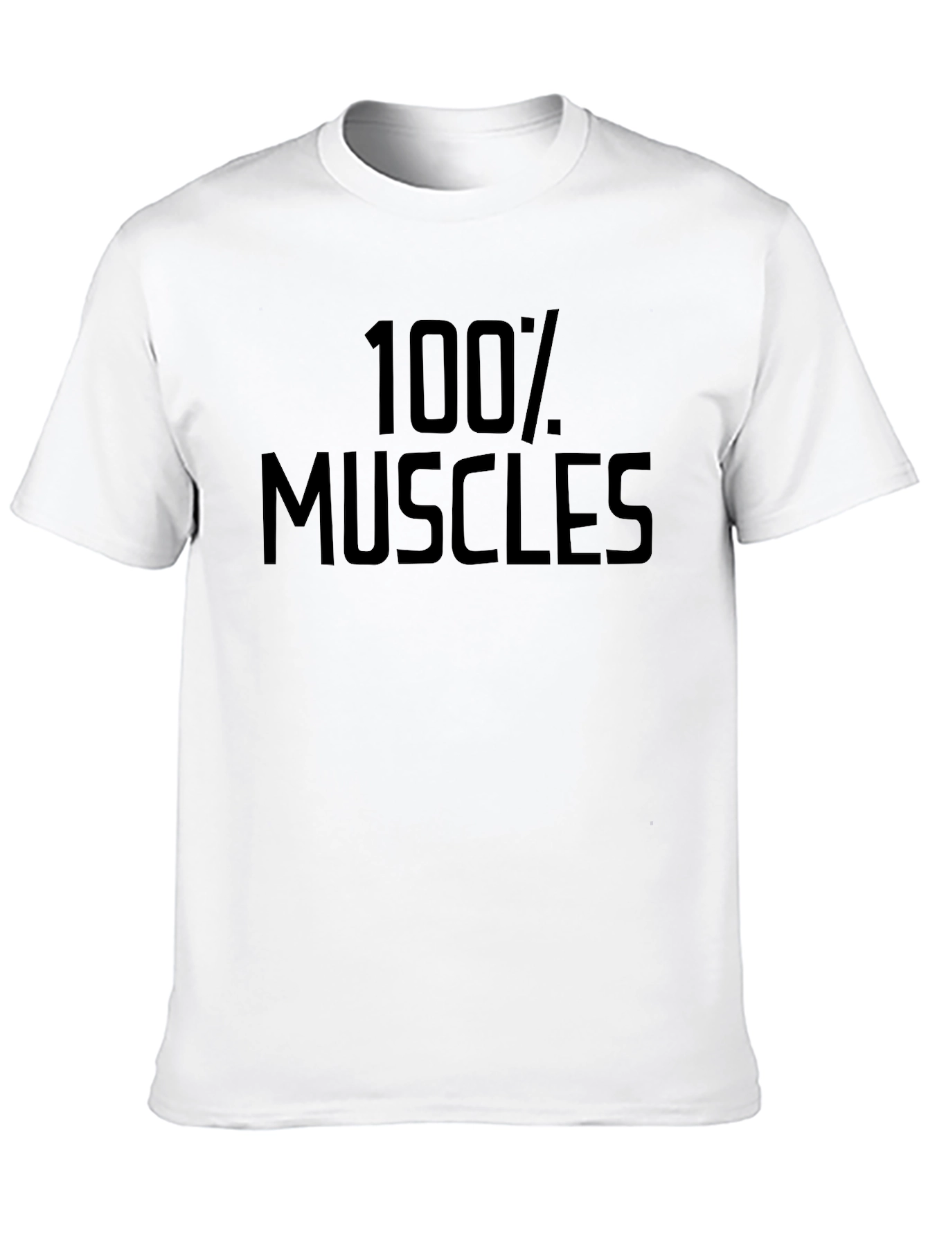 100% Muscles Graphic Tee - Black Gym Shirt