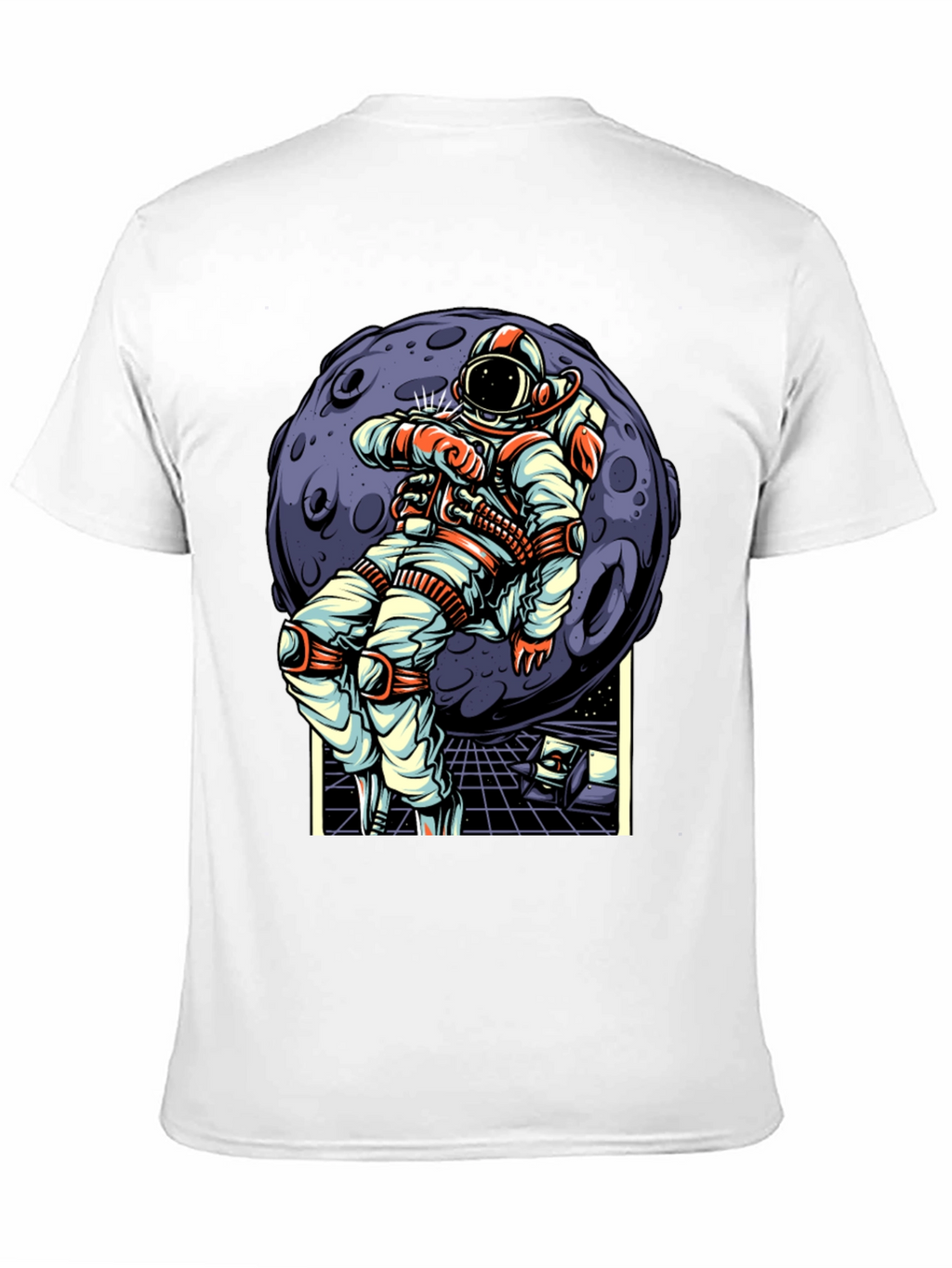 Astronaut Moon Graphic T-Shirt - Space Adventure Design