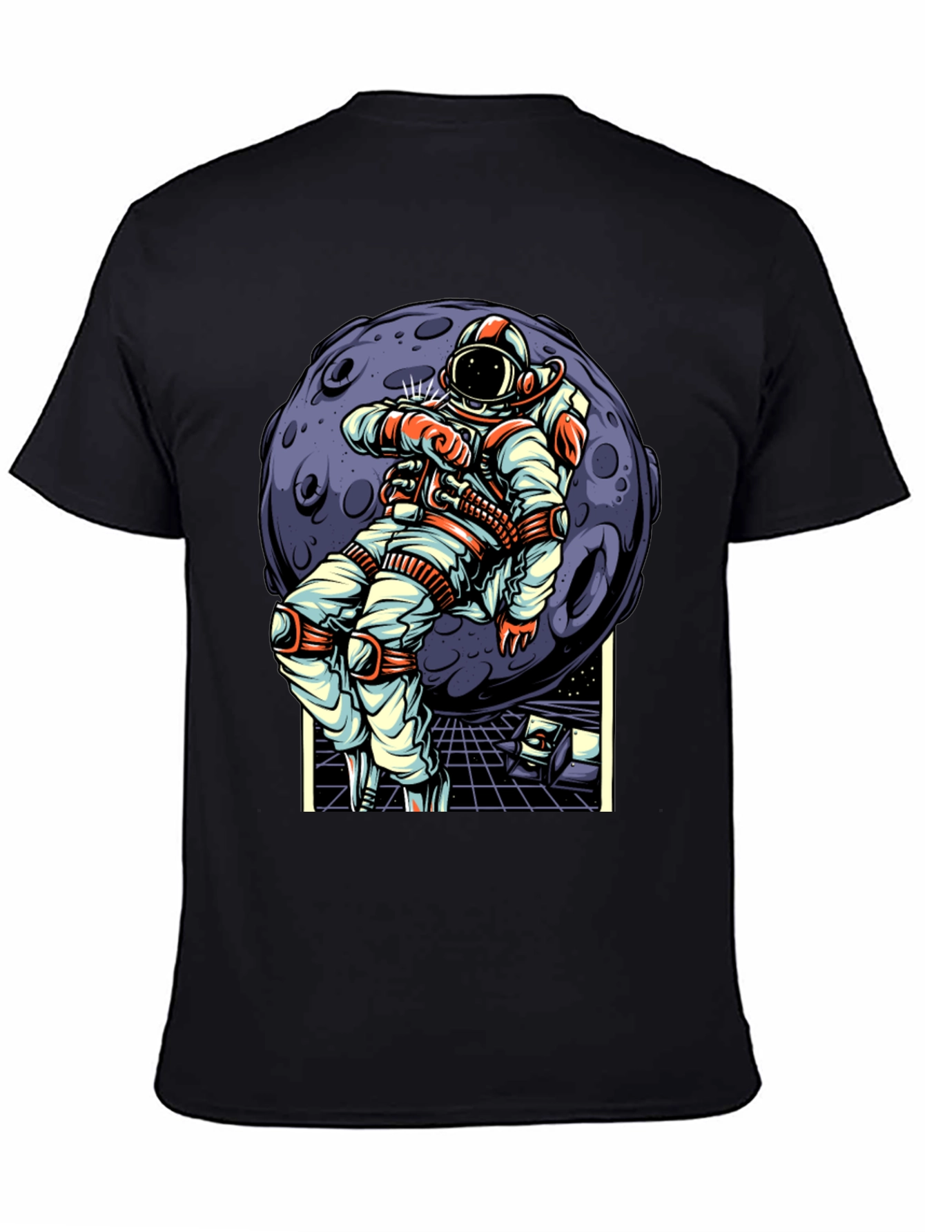 Astronaut Moon Graphic T-Shirt - Space Adventure Design