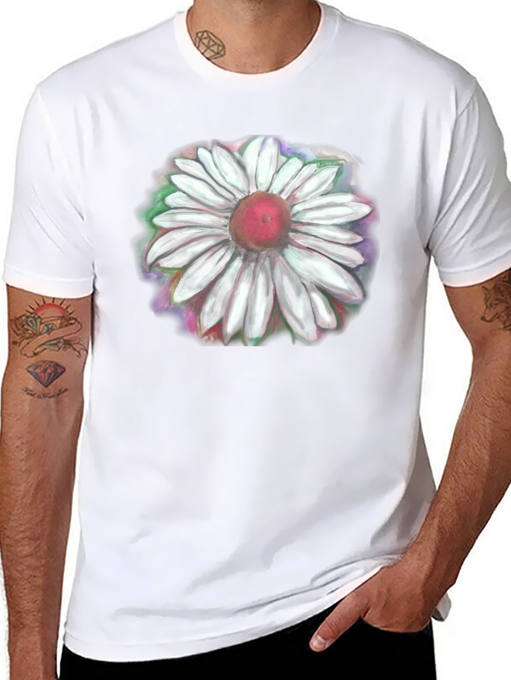 Floral Graphic Print Crew Neck T-Shirt