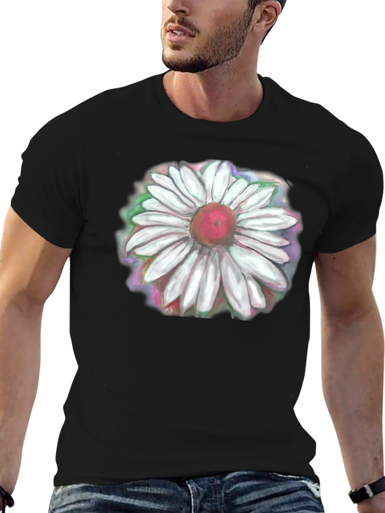 Floral Graphic Print Crew Neck T-Shirt