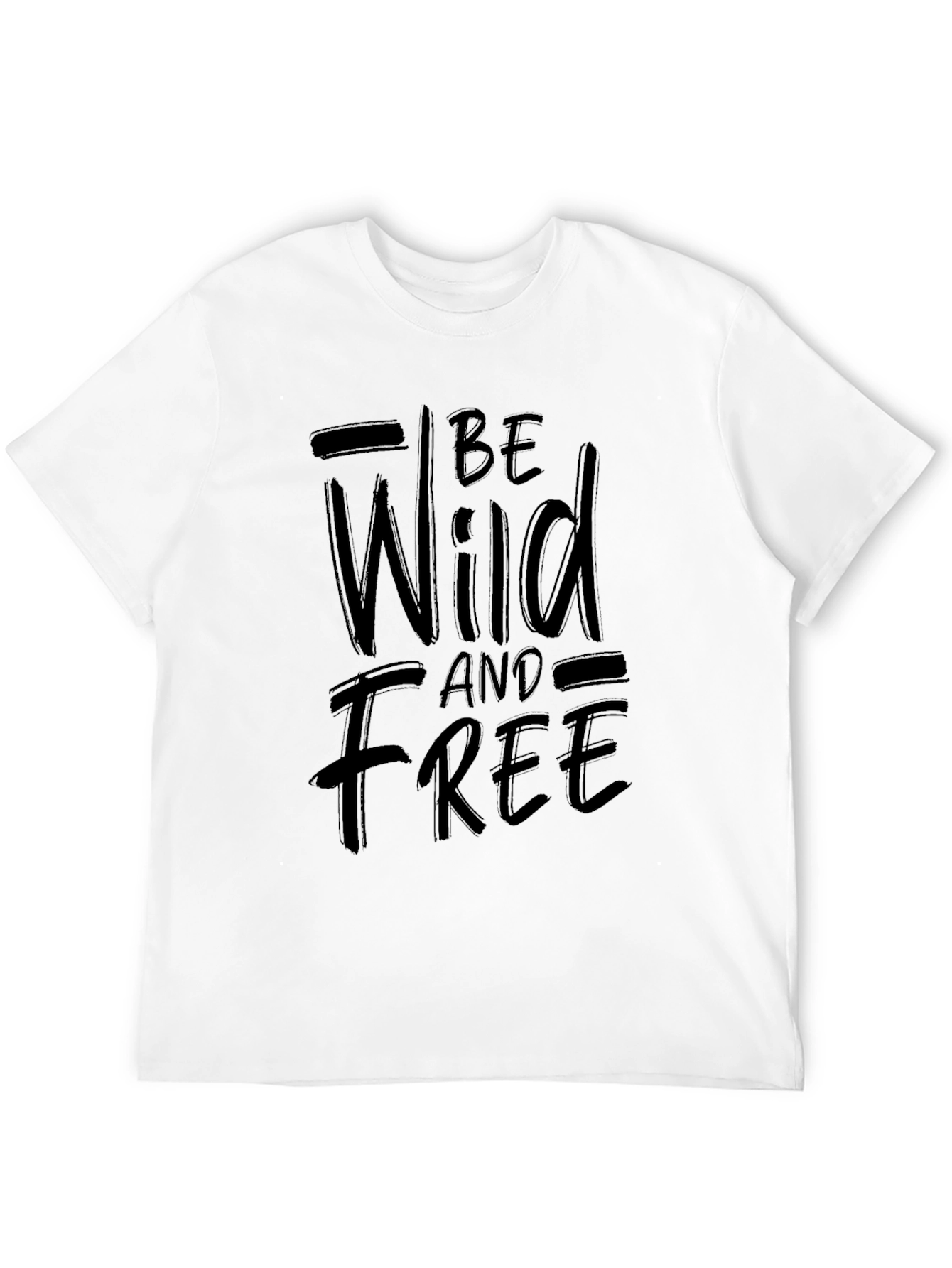 Be Wild and Free Black Graphic Tee