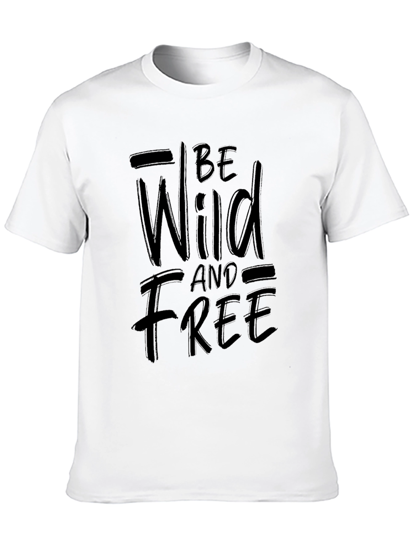 Be Wild and Free Black Graphic Tee