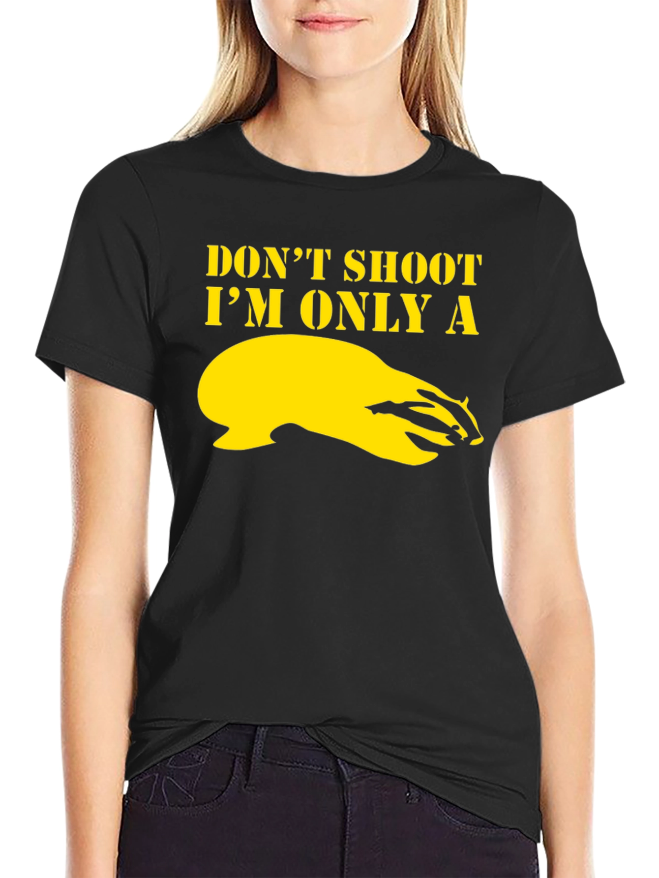 Dont Shoot Im Only a Badger Graphic T-Shirt