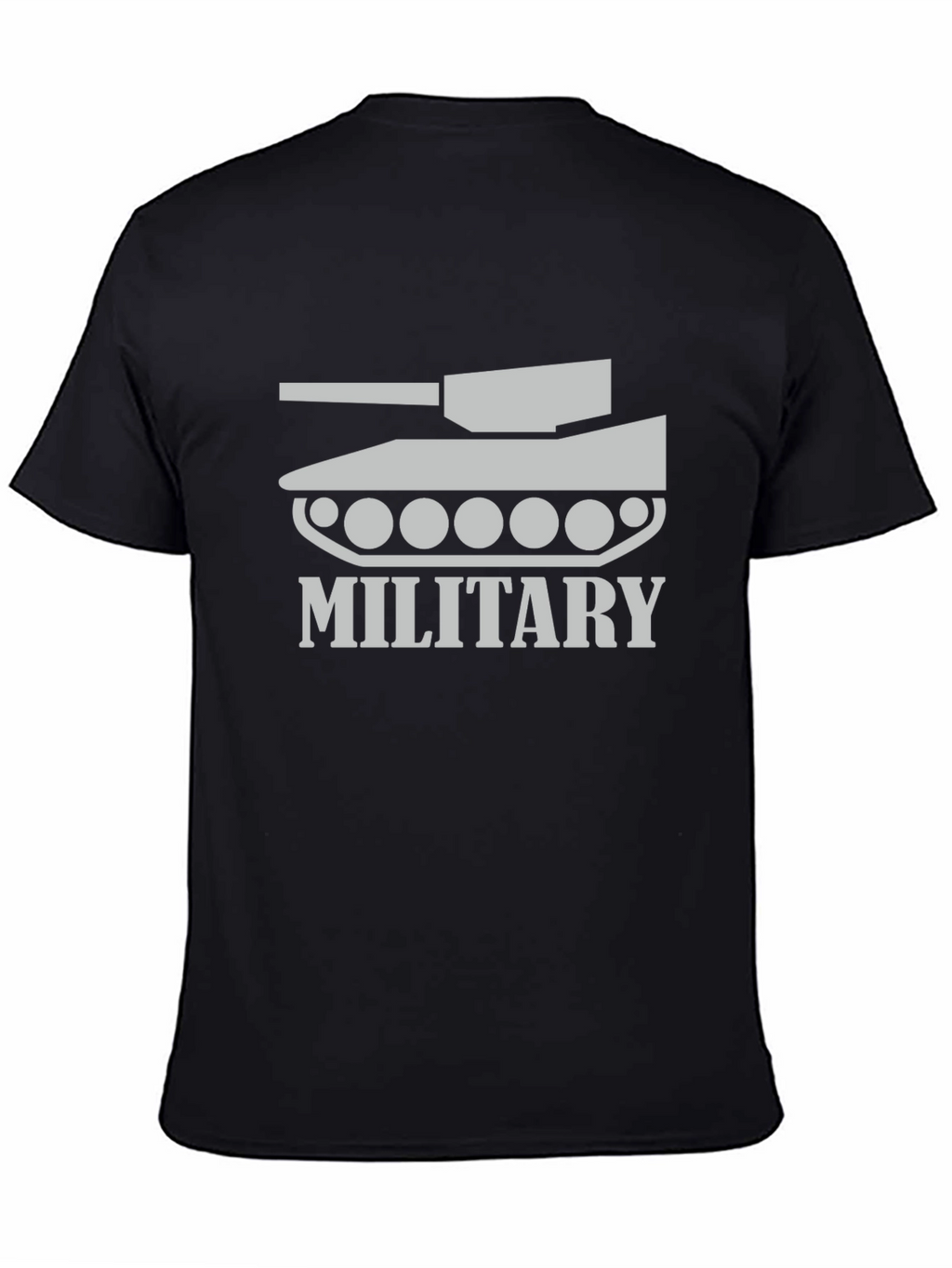 Military Tank Graphic Tee - Stylish Black T-Shirt