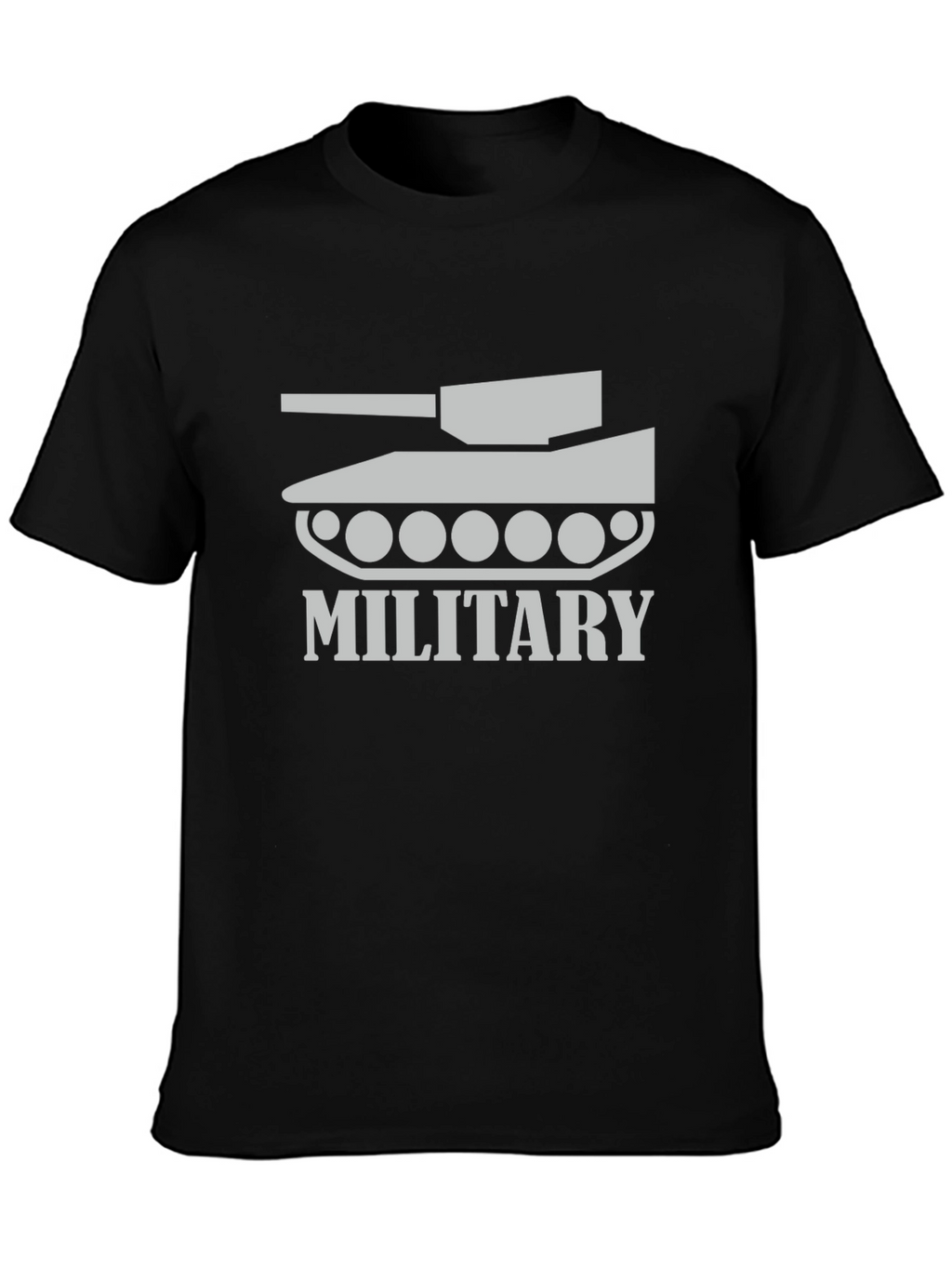 Military Tank Graphic Tee - Stylish Black T-Shirt