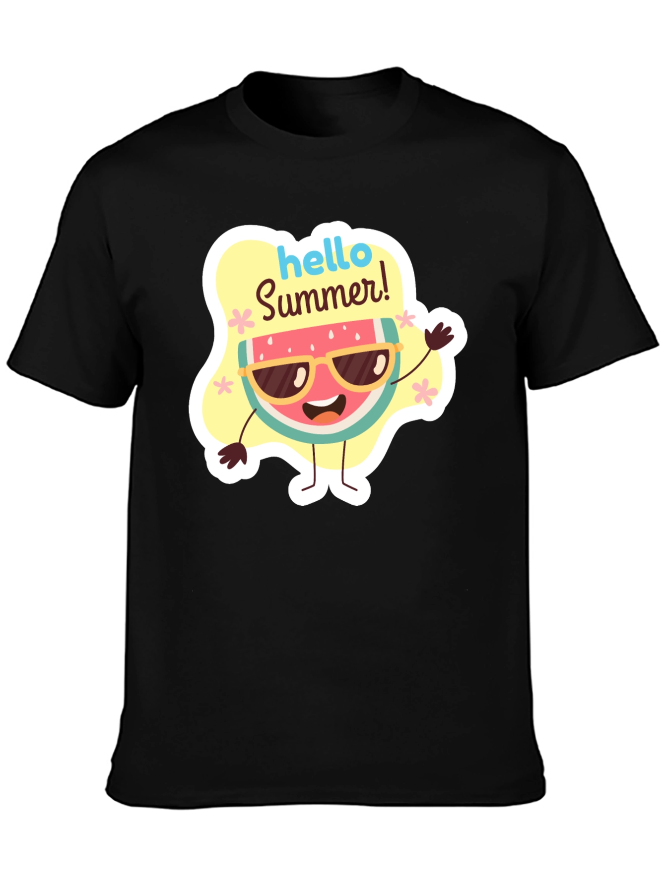 Hello Summer Watermelon Graphic T-Shirt
