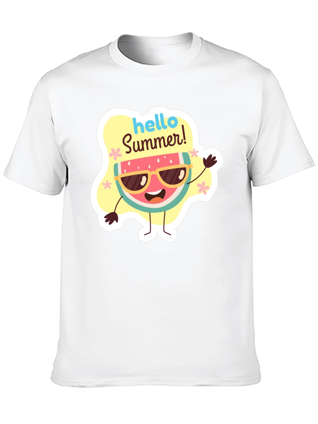 Hello Summer Watermelon Graphic T-Shirt