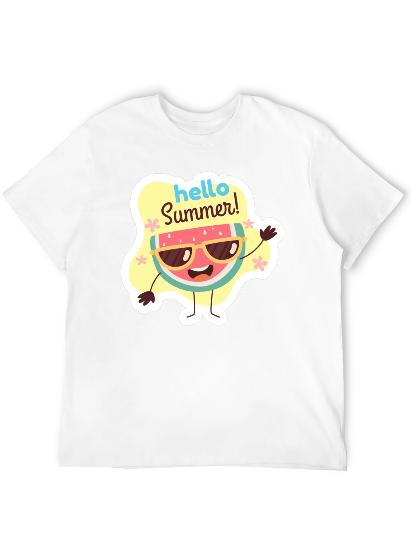 Hello Summer Watermelon Graphic T-Shirt