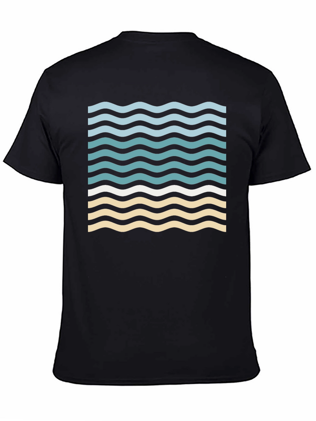 Wavy Graphic Tee - Beach Vibes Shirt