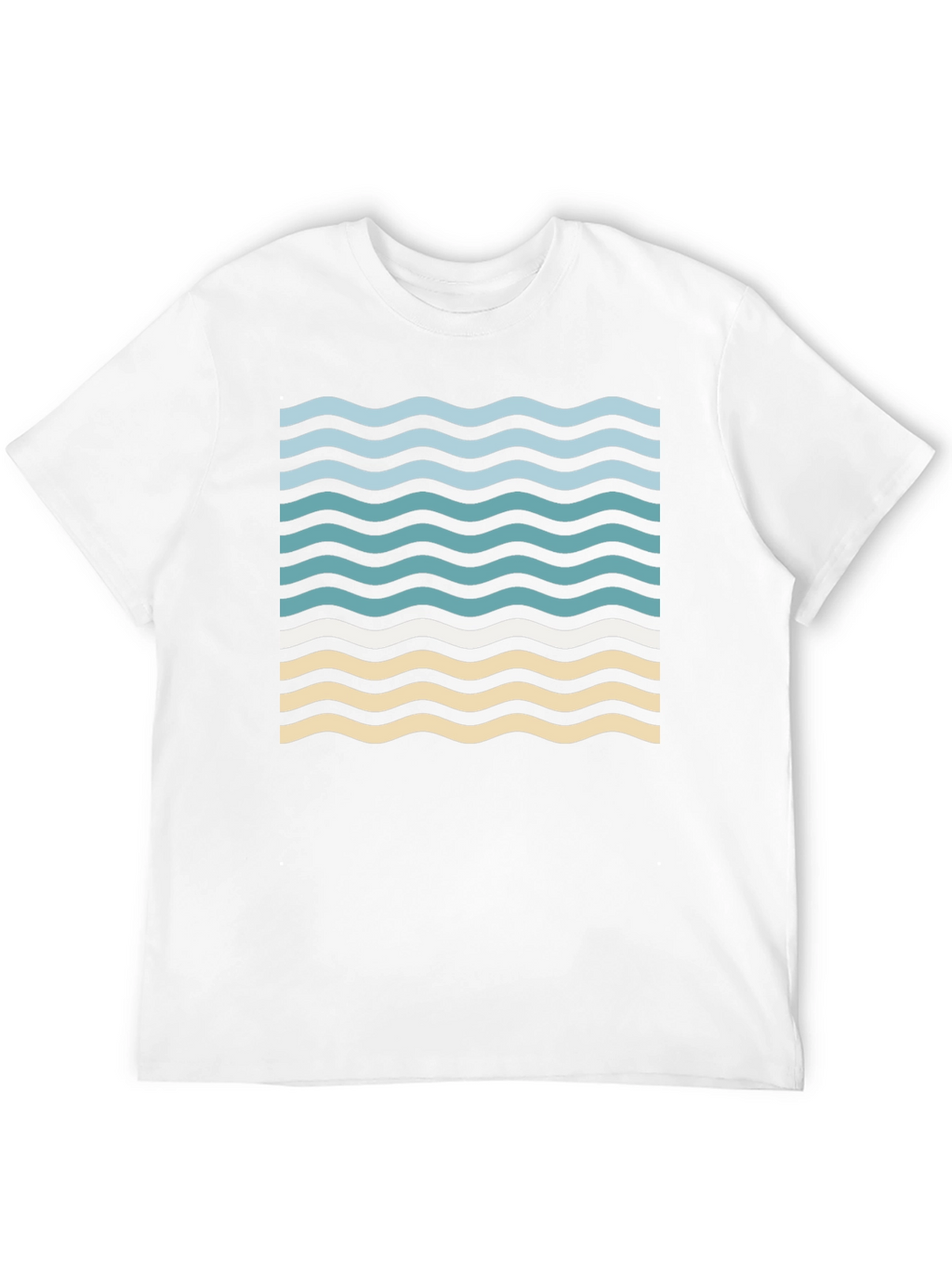 Wavy Graphic Tee - Beach Vibes Shirt