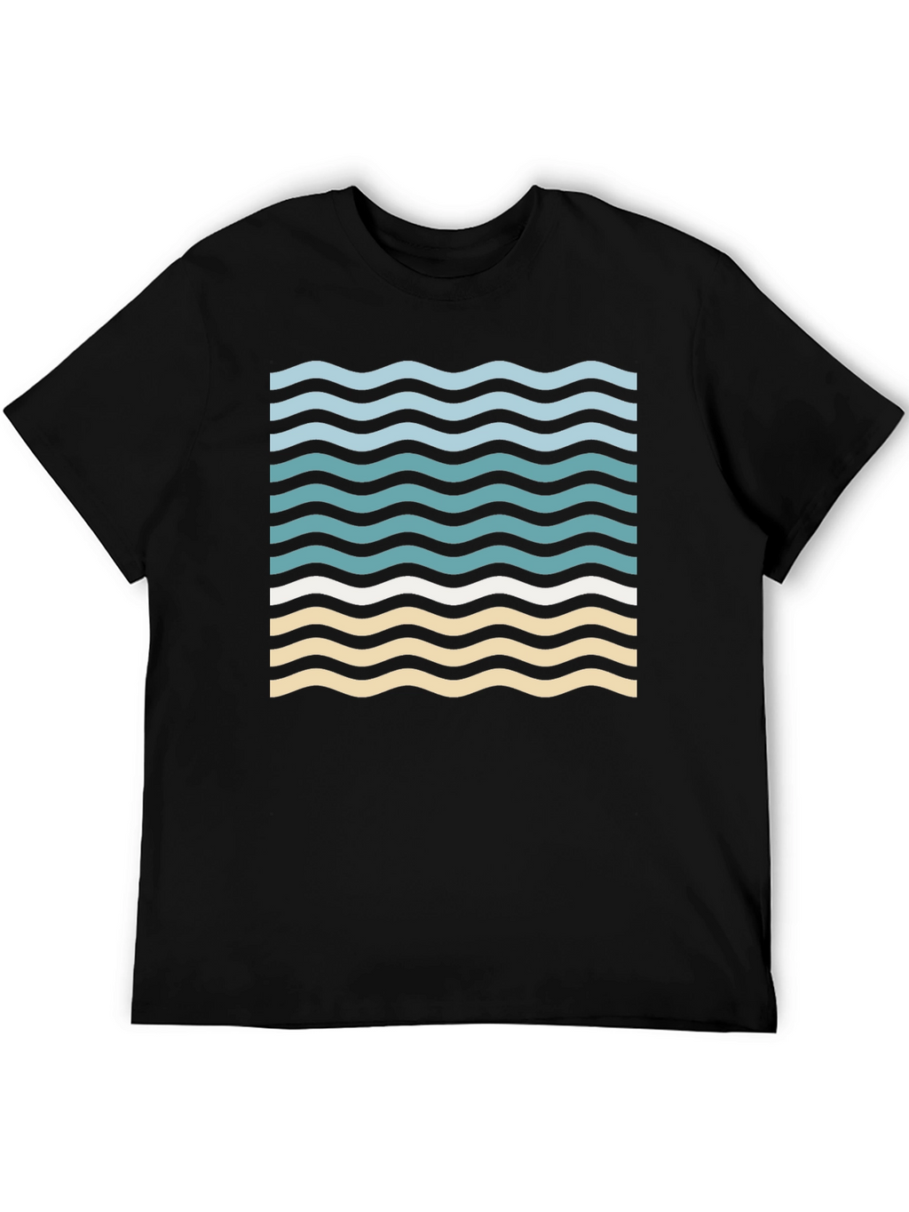 Wavy Graphic Tee - Beach Vibes Shirt