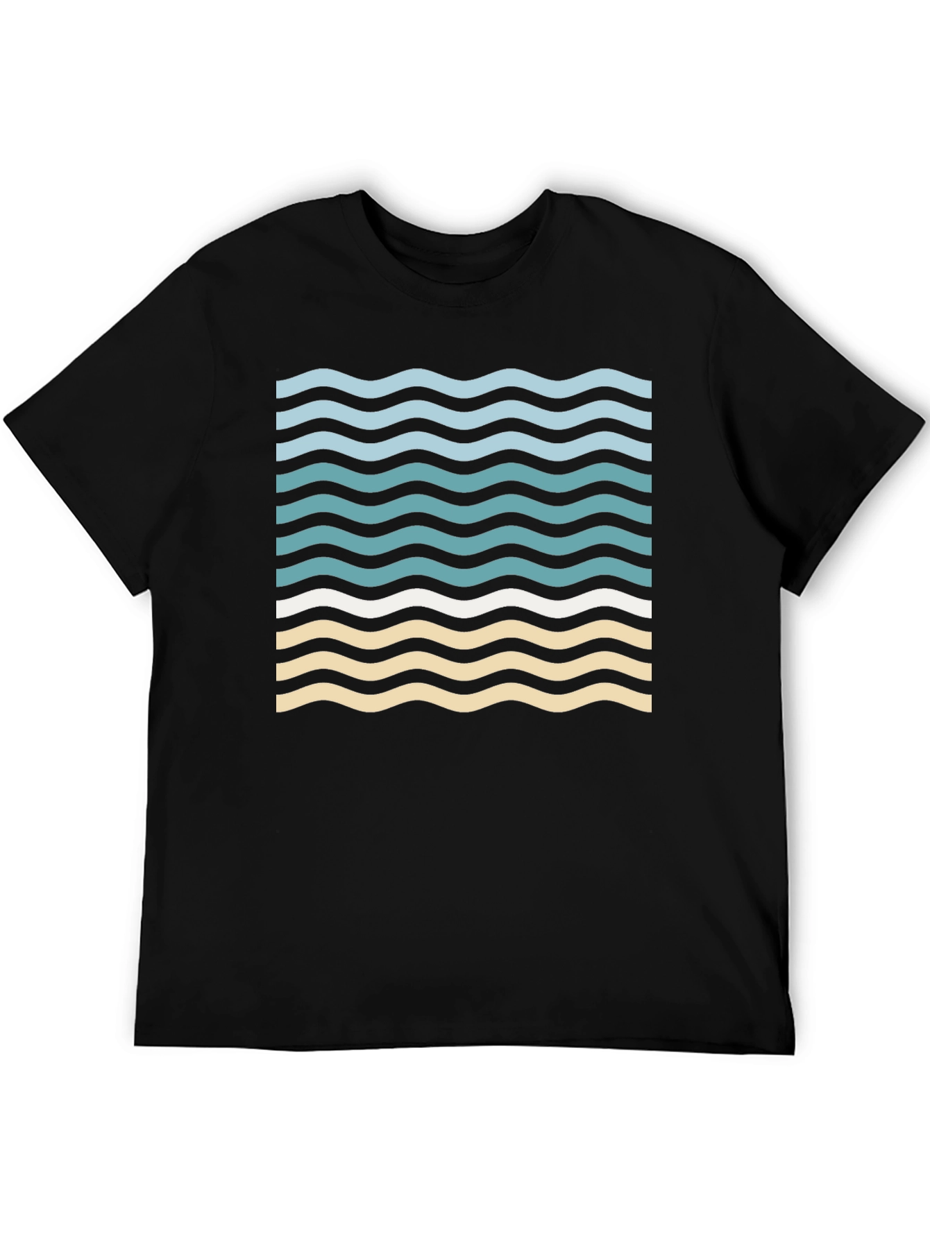 Wavy Graphic Tee - Beach Vibes Shirt