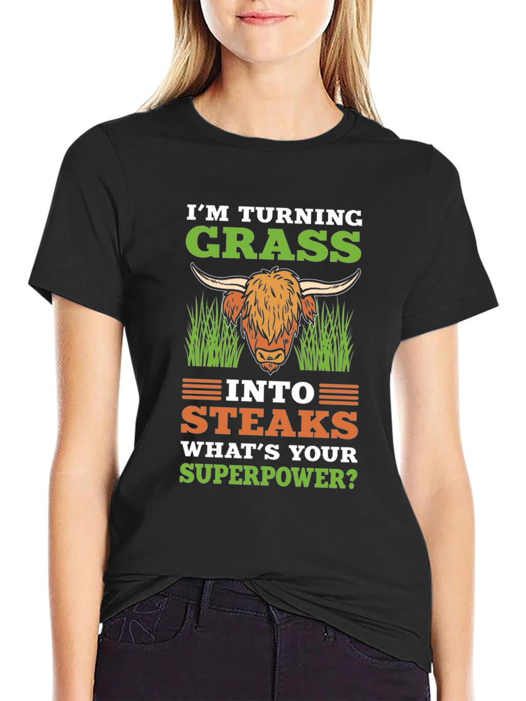 Grass to Steaks T-Shirt - Funny Superpower Tee
