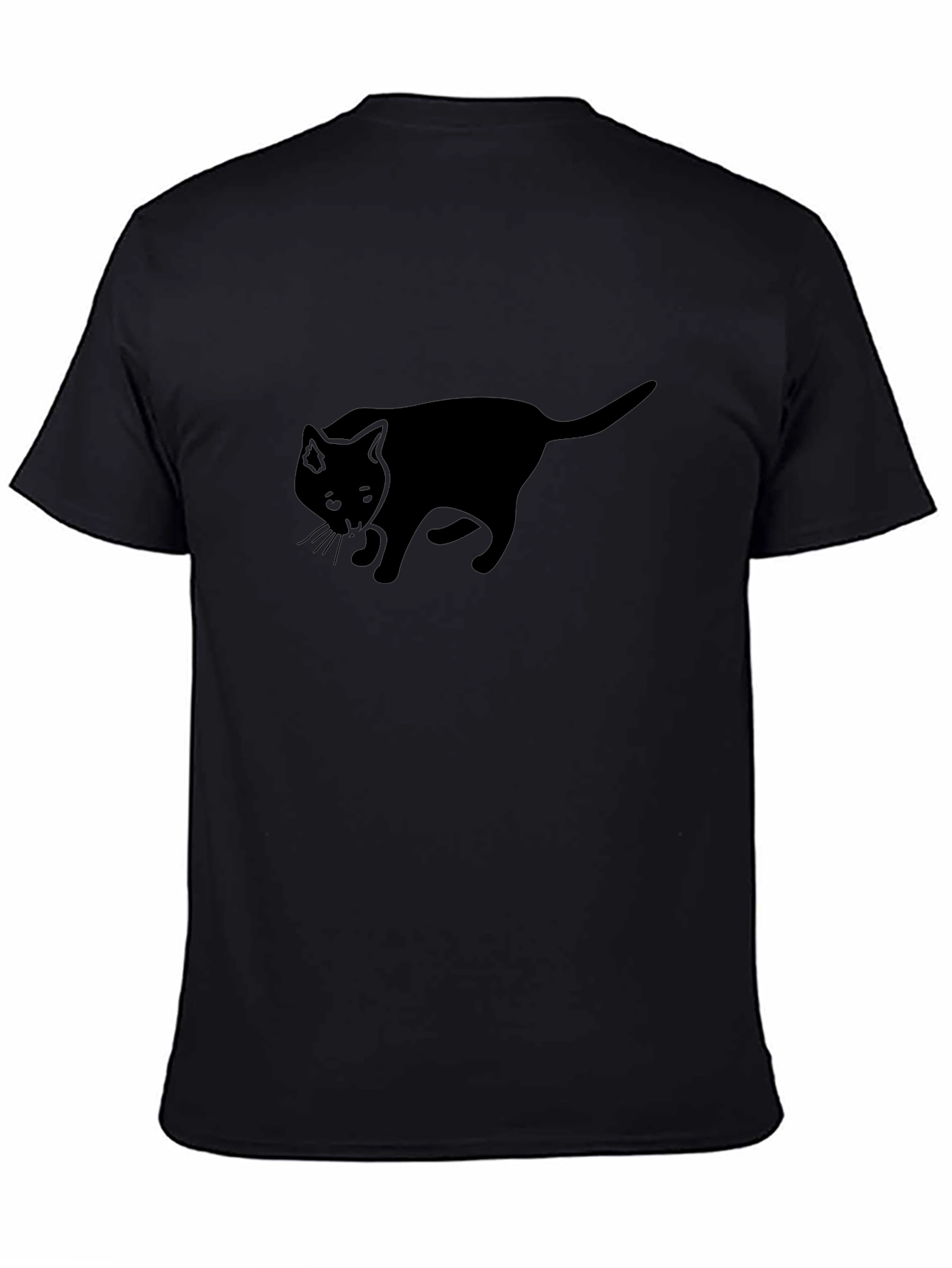 Black Cat Silhouette T-Shirt - Classic Comfort