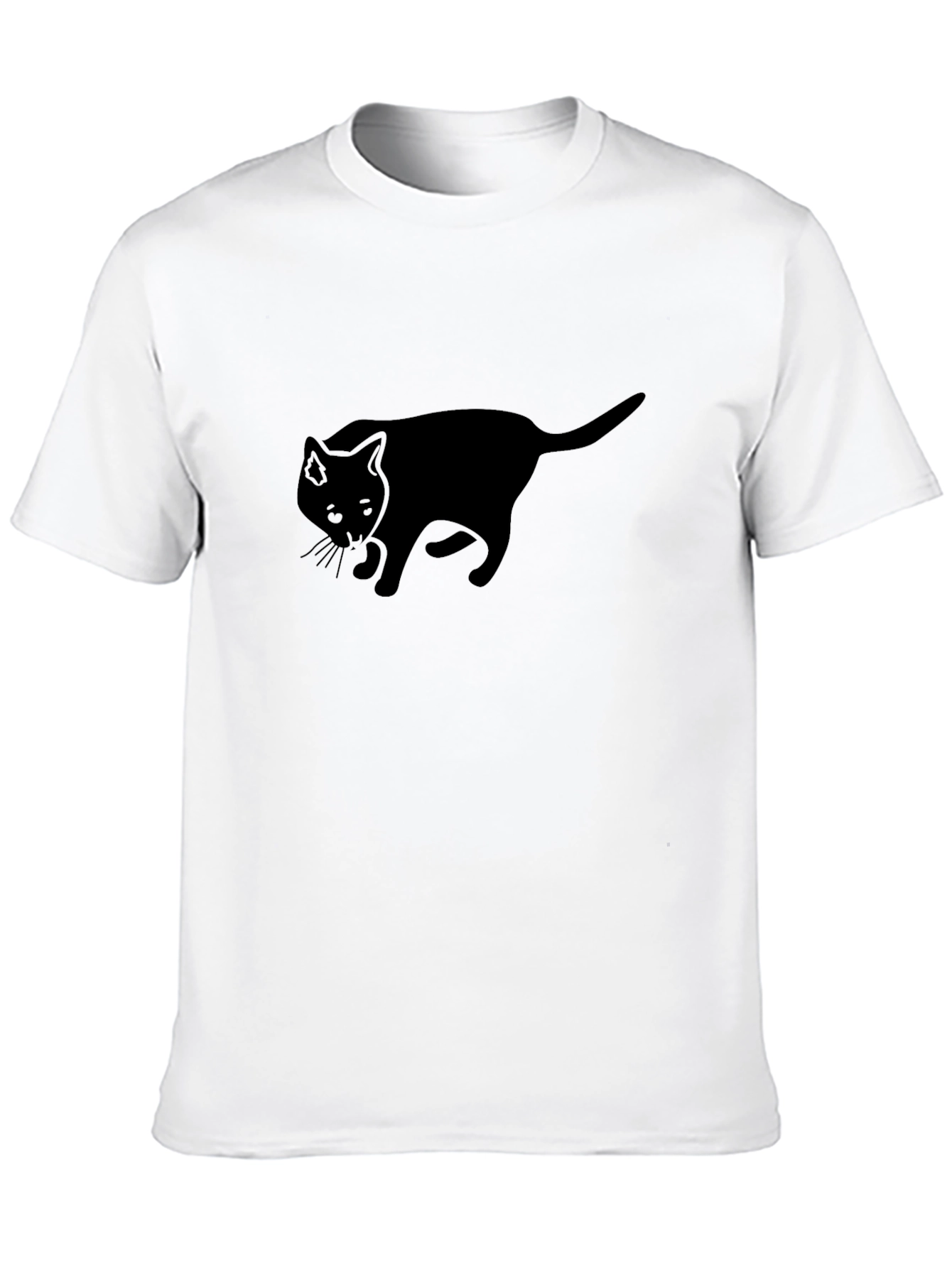 Black Cat Silhouette T-Shirt - Classic Comfort