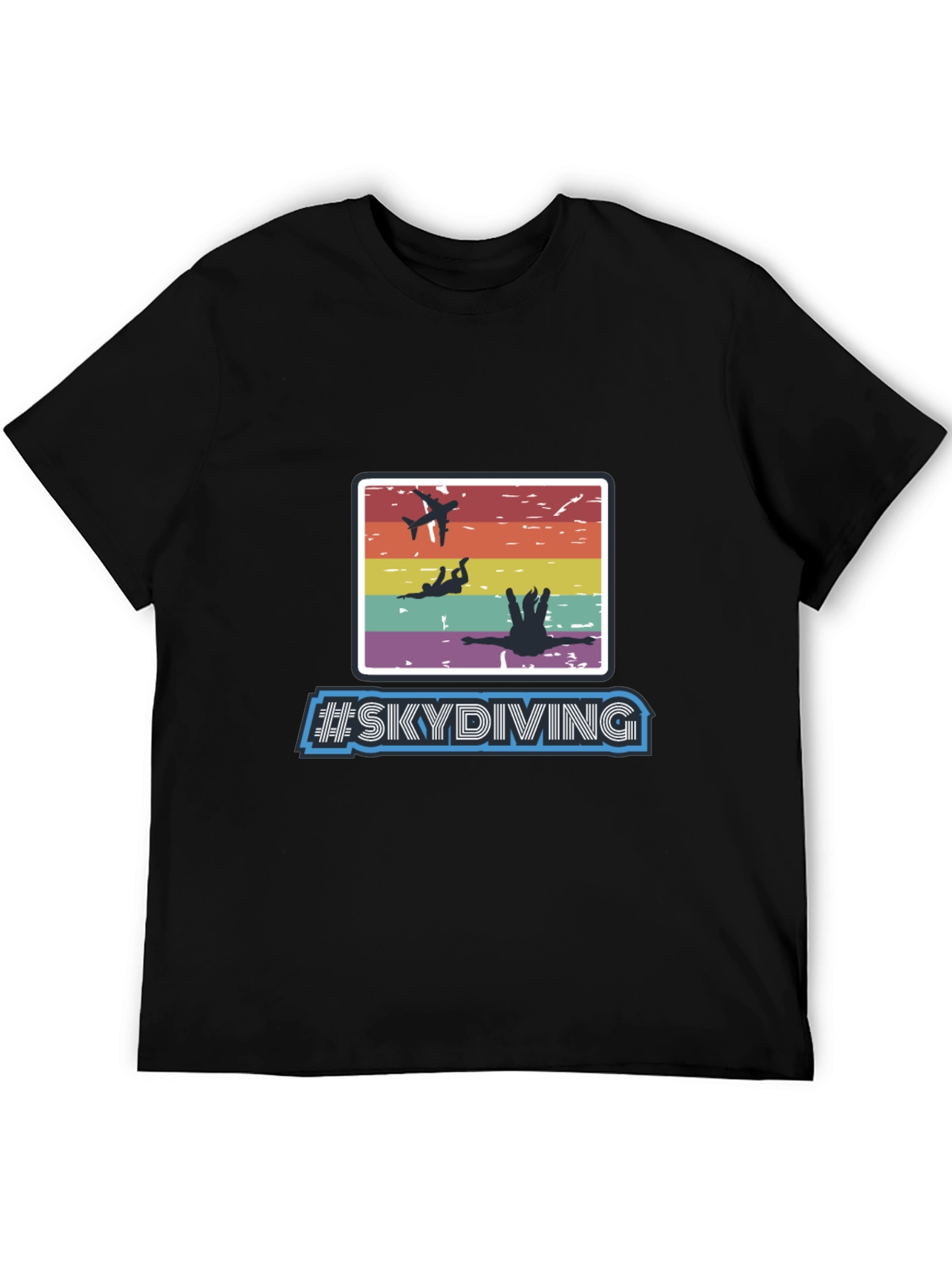 Skydiving Graphic Print T-Shirt