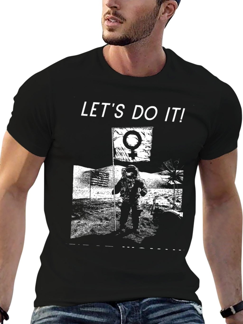 Lets Do It! Moon Landing Graphic T-Shirt