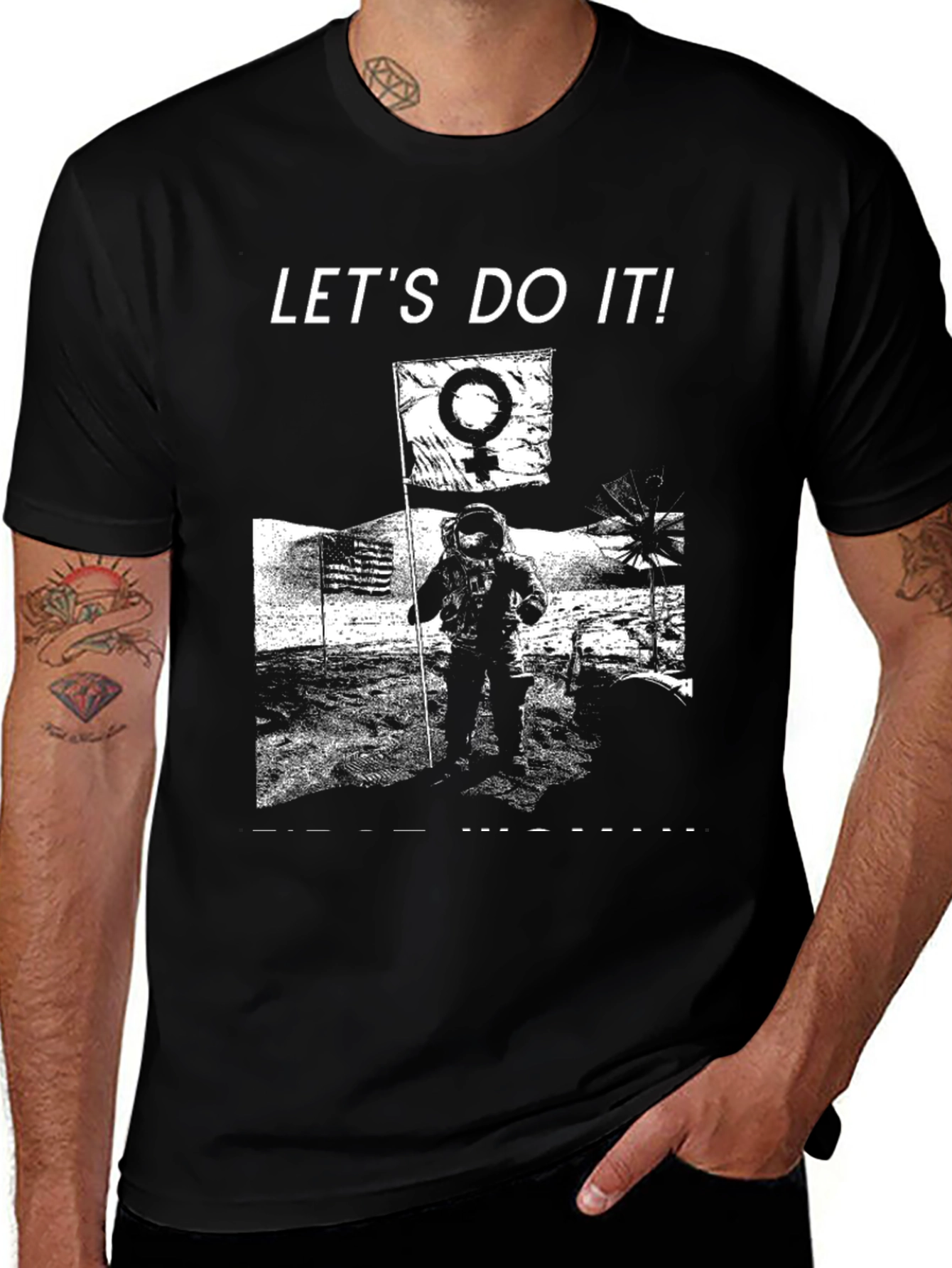 Lets Do It! Moon Landing Graphic T-Shirt