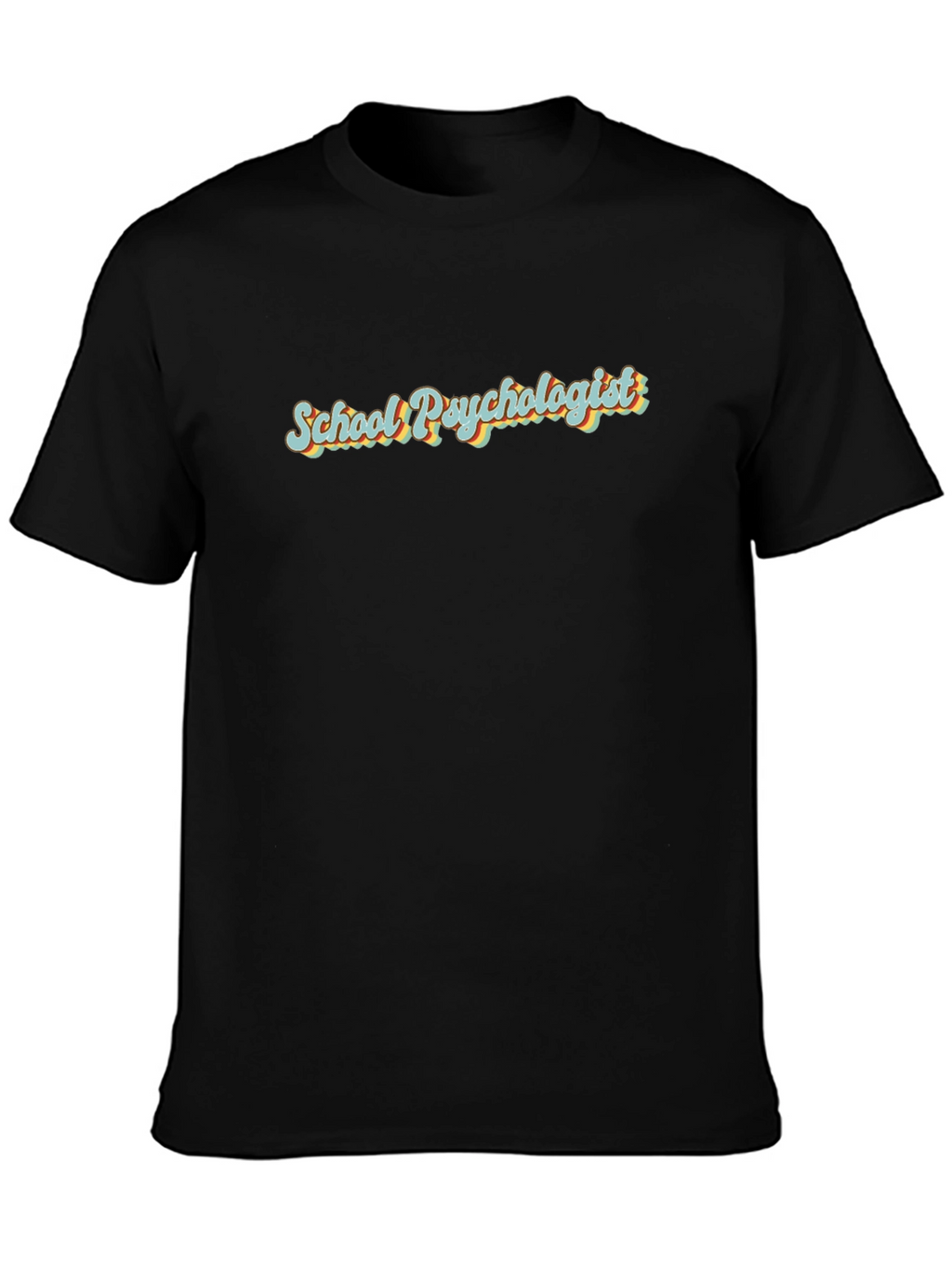 School Psychologist Retro Style Black T-Shirt