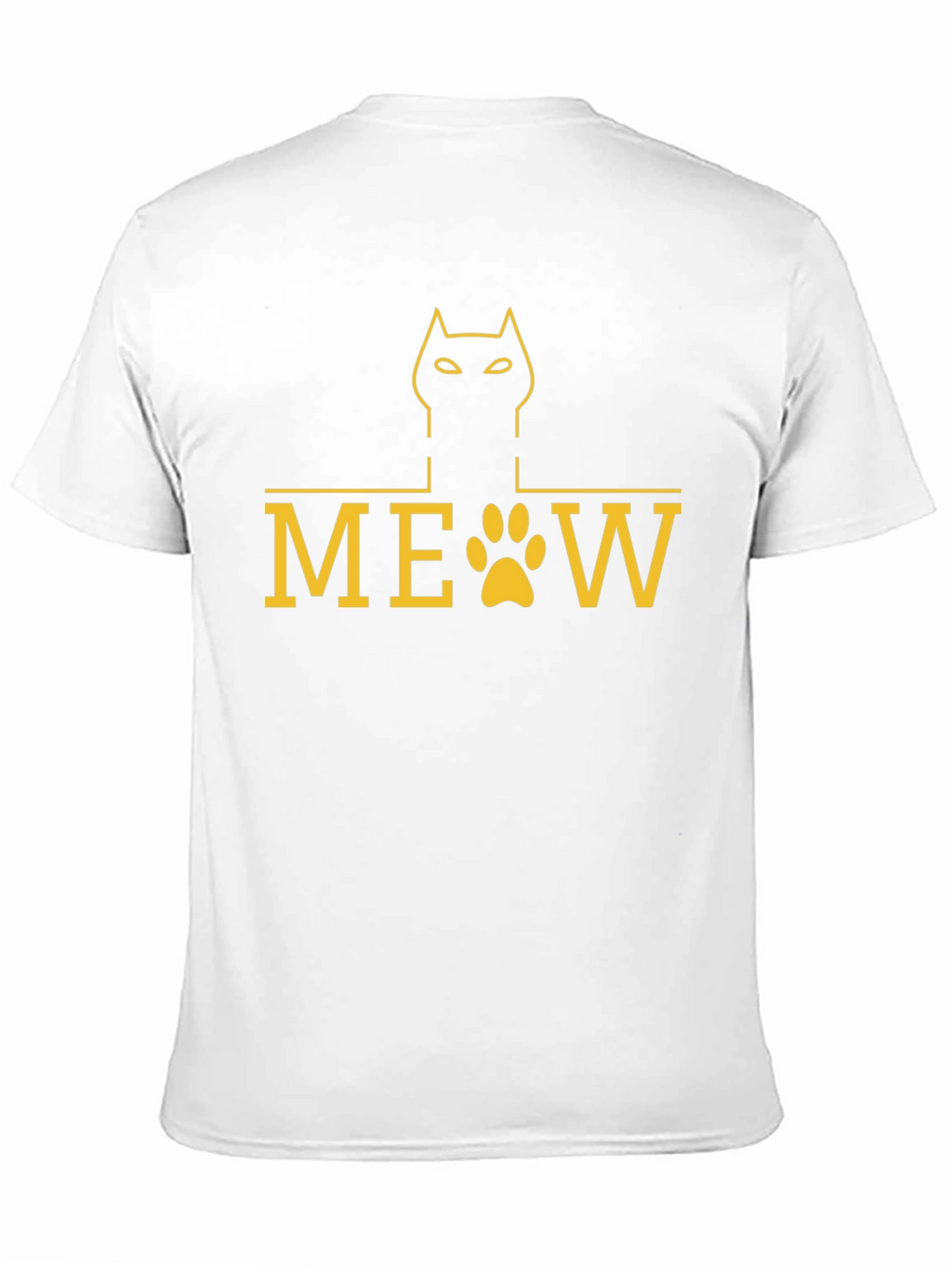 Meow Cat Paw Print Graphic Tee