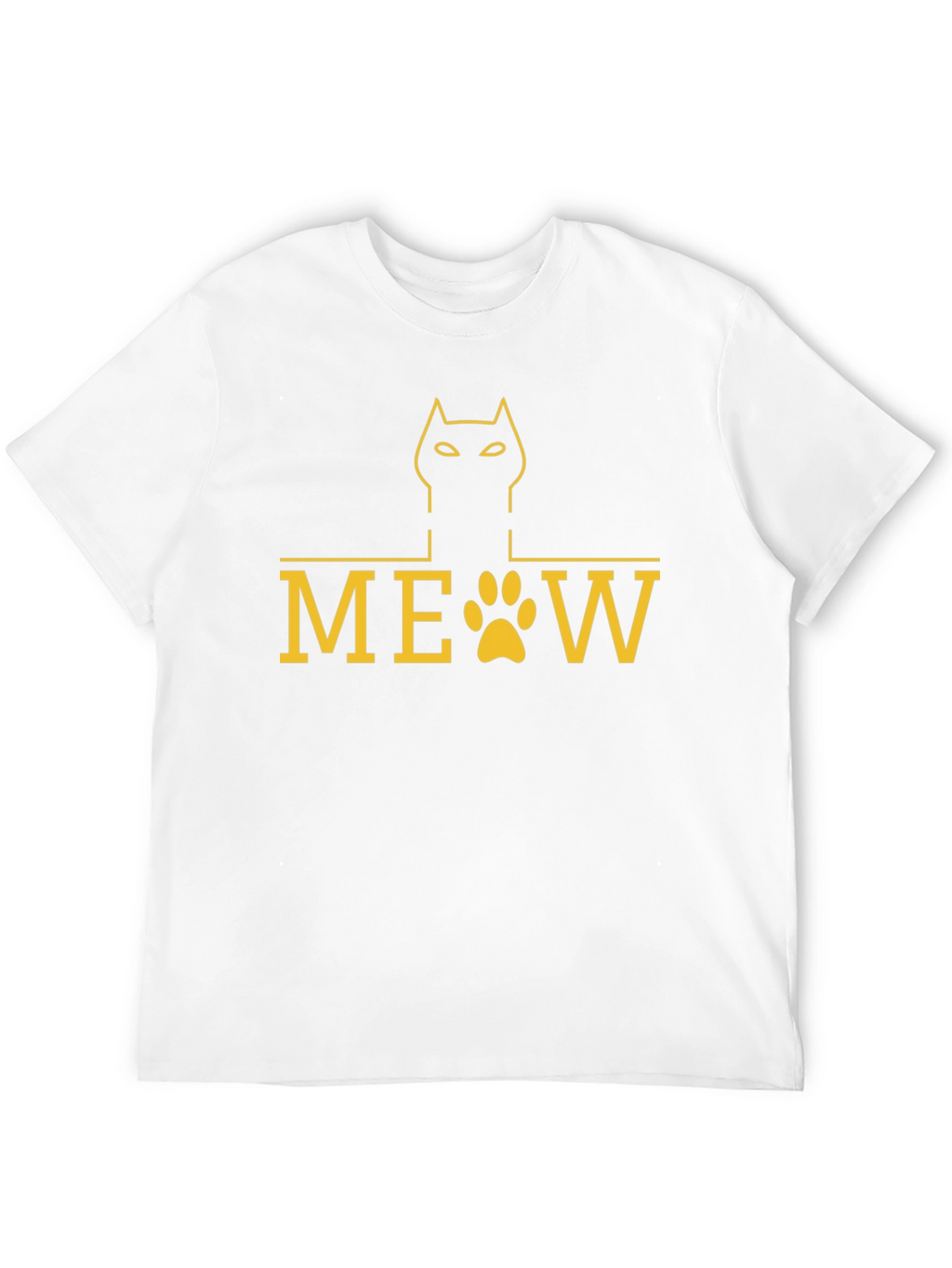 Meow Cat Paw Print Graphic Tee