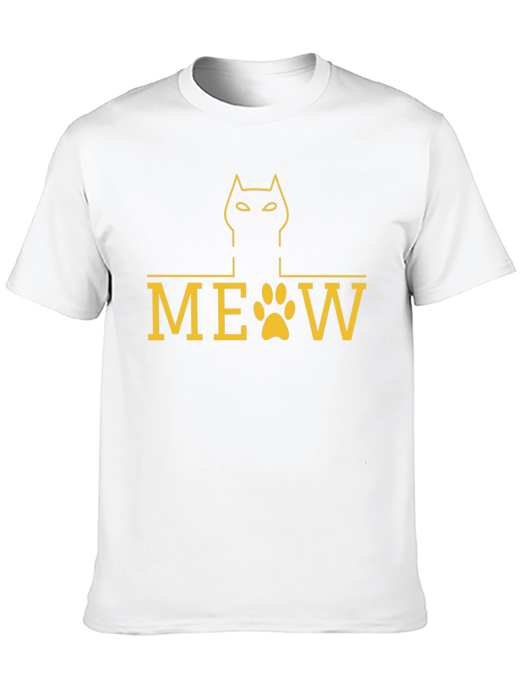 Meow Cat Paw Print Graphic Tee