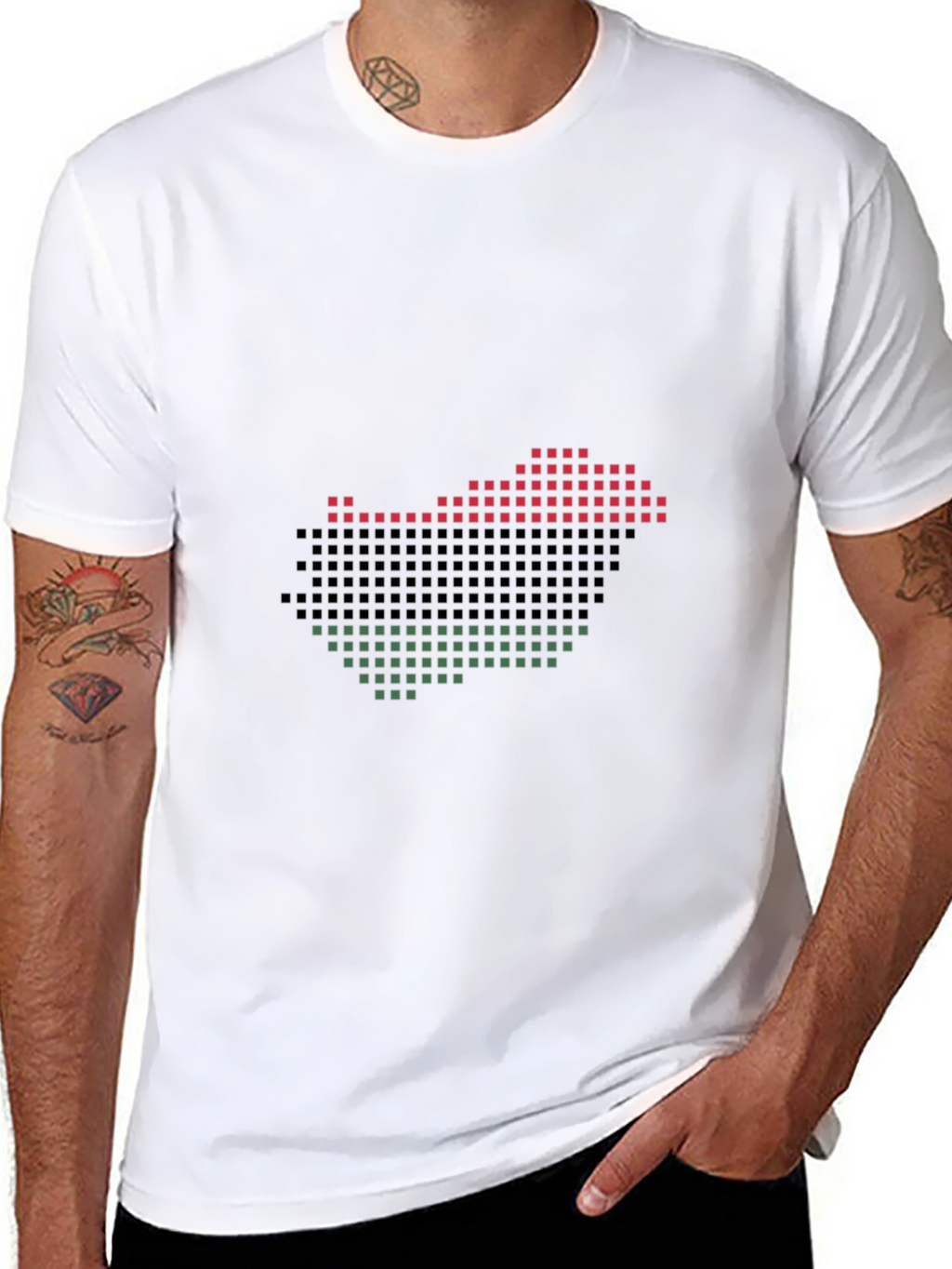 Kentucky Pixel Art Black T-Shirt