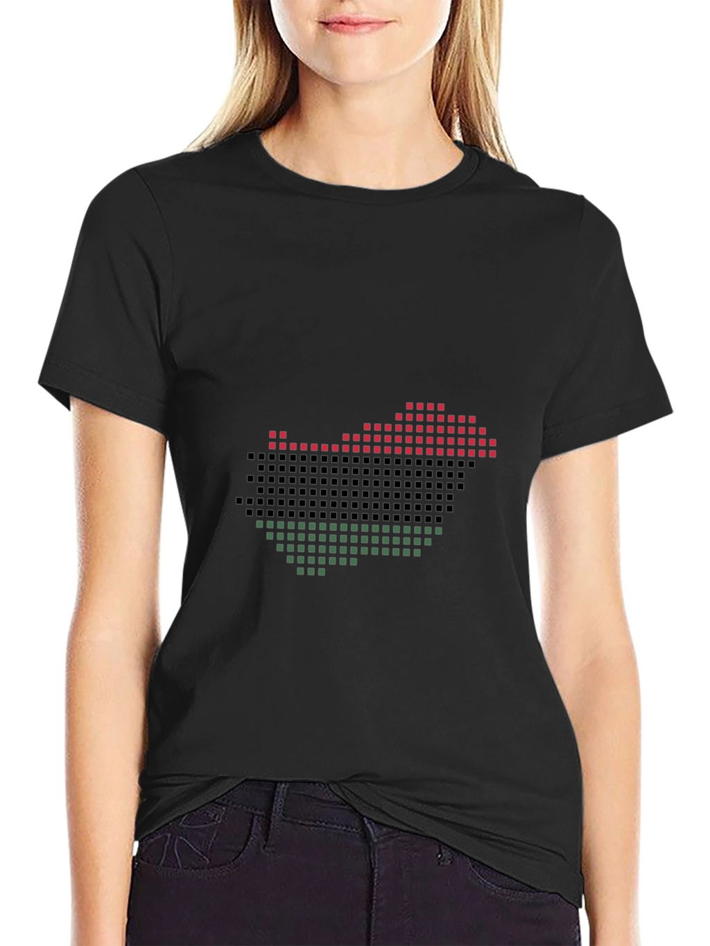 Kentucky Pixel Art Black T-Shirt