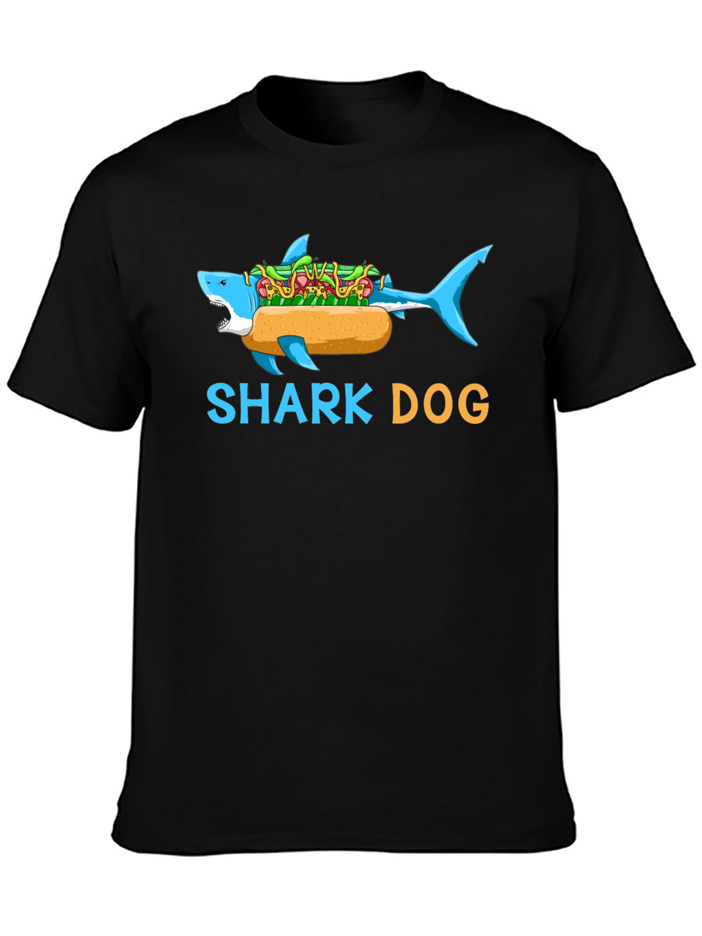 Shark Dog Graphic T-Shirt - Funny Novelty Tee