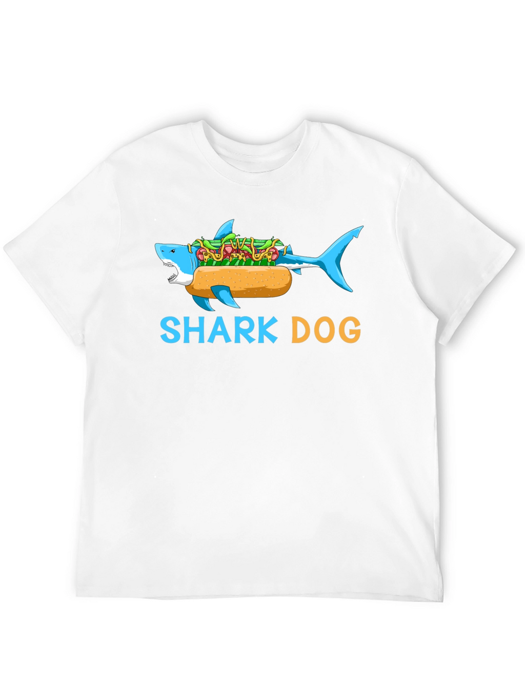 Shark Dog Graphic T-Shirt - Funny Novelty Tee