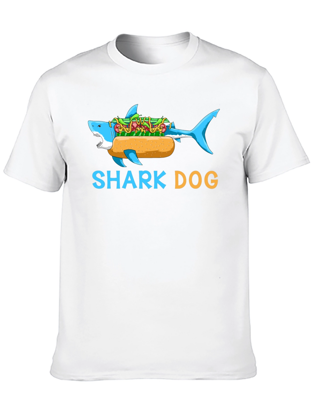 Shark Dog Graphic T-Shirt - Funny Novelty Tee