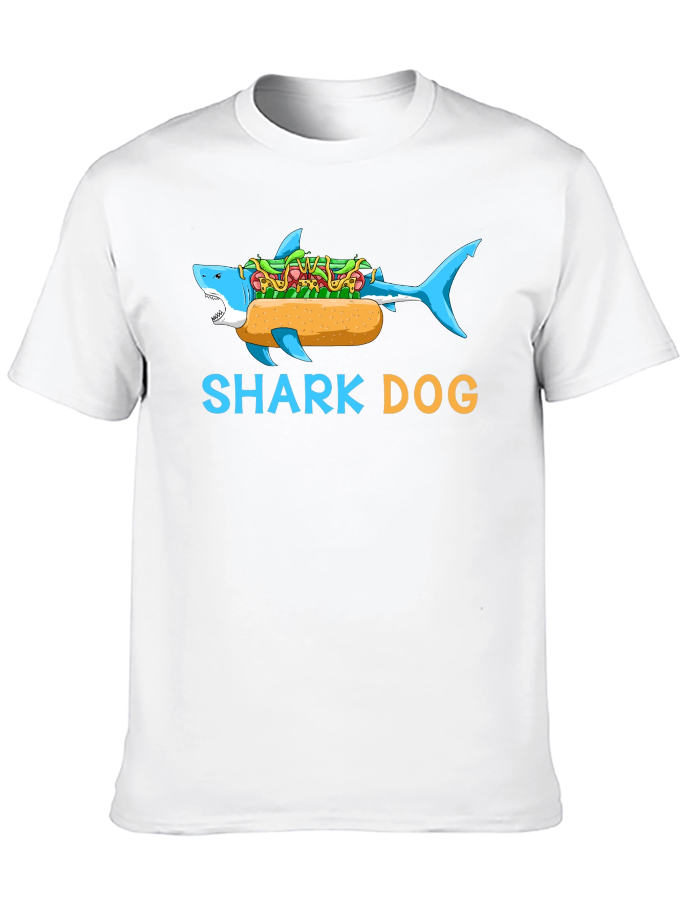 Shark Dog Graphic T-Shirt - Funny Novelty Tee