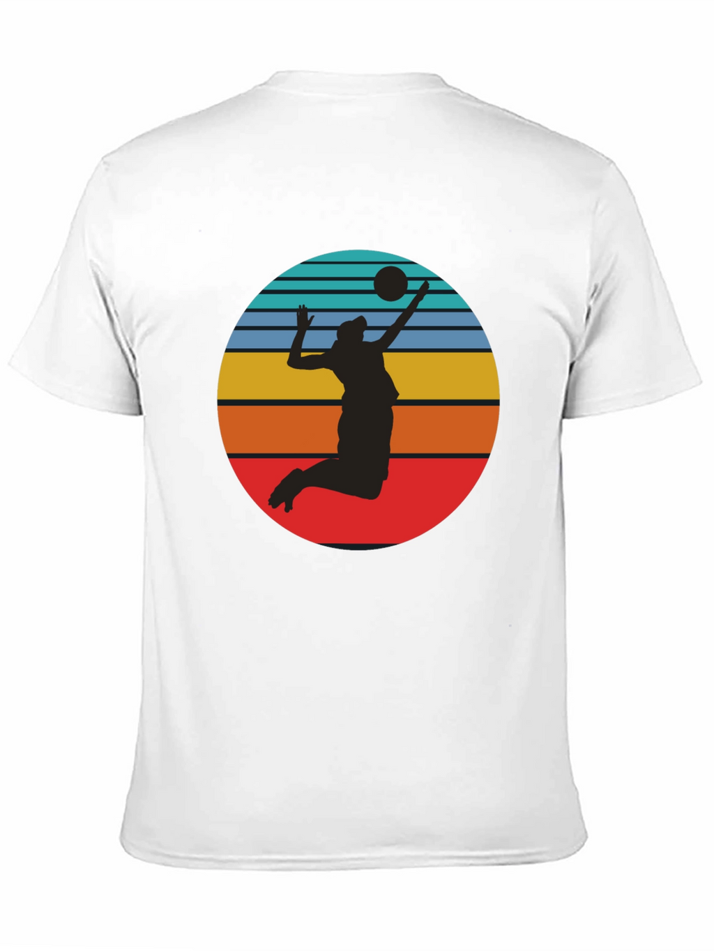 Volleyball Sunset Graphic Tee - Black
