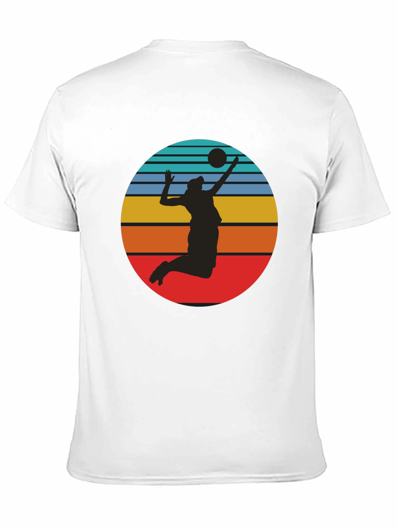 Volleyball Sunset Graphic Tee - Black