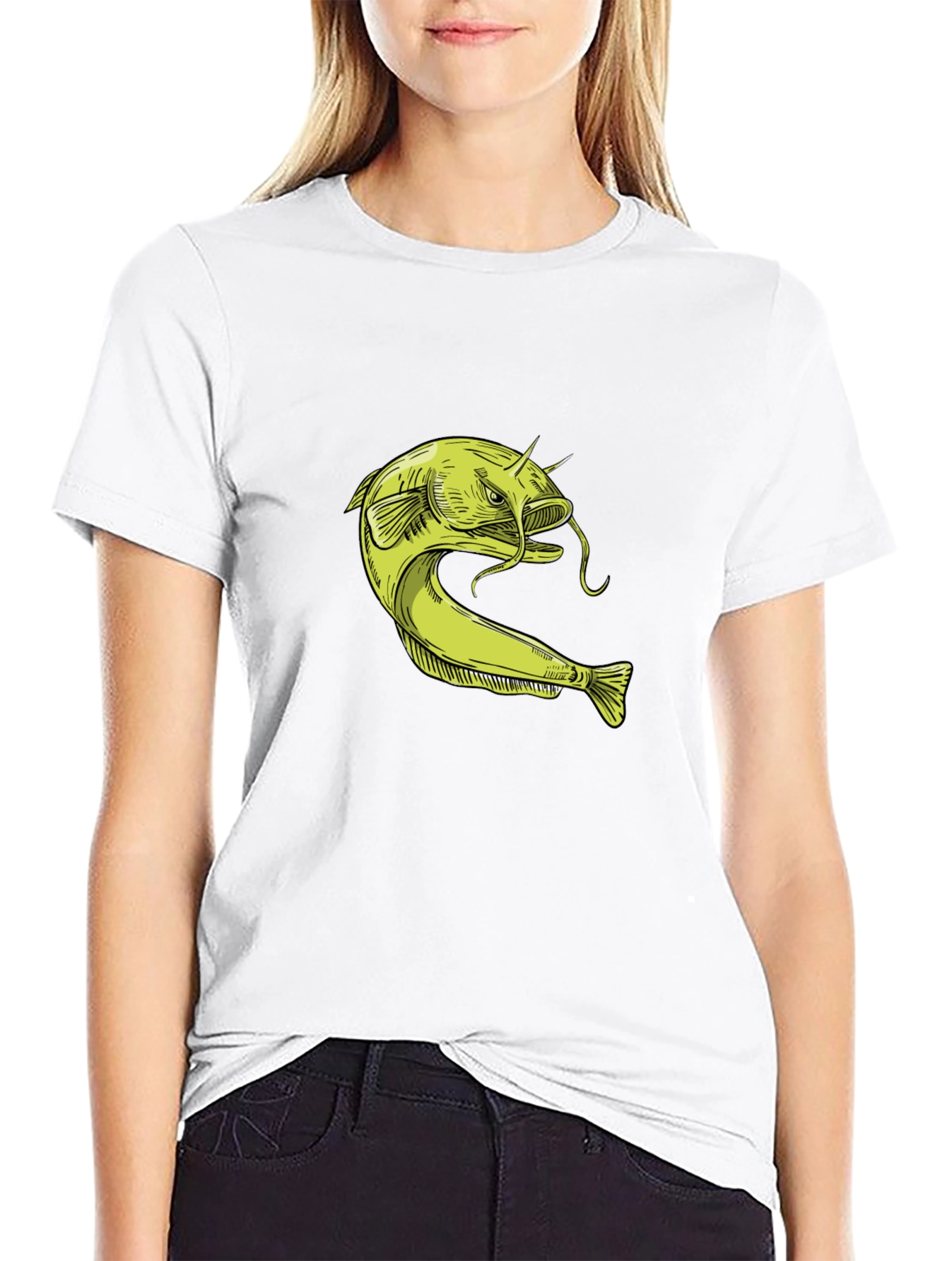 Catfish Graphic T-Shirt - Unique Fishing Design